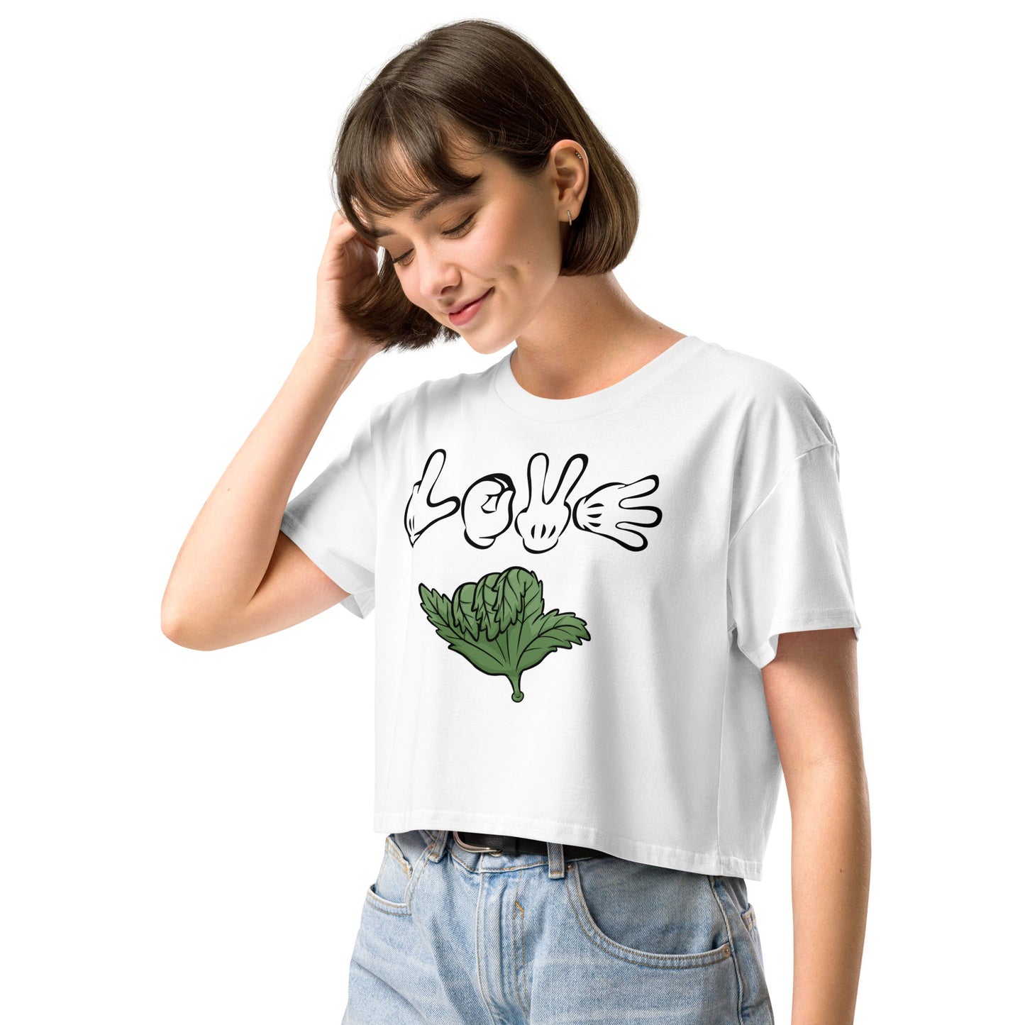 Love Weed Women’s crop top - Elevaleaf -
