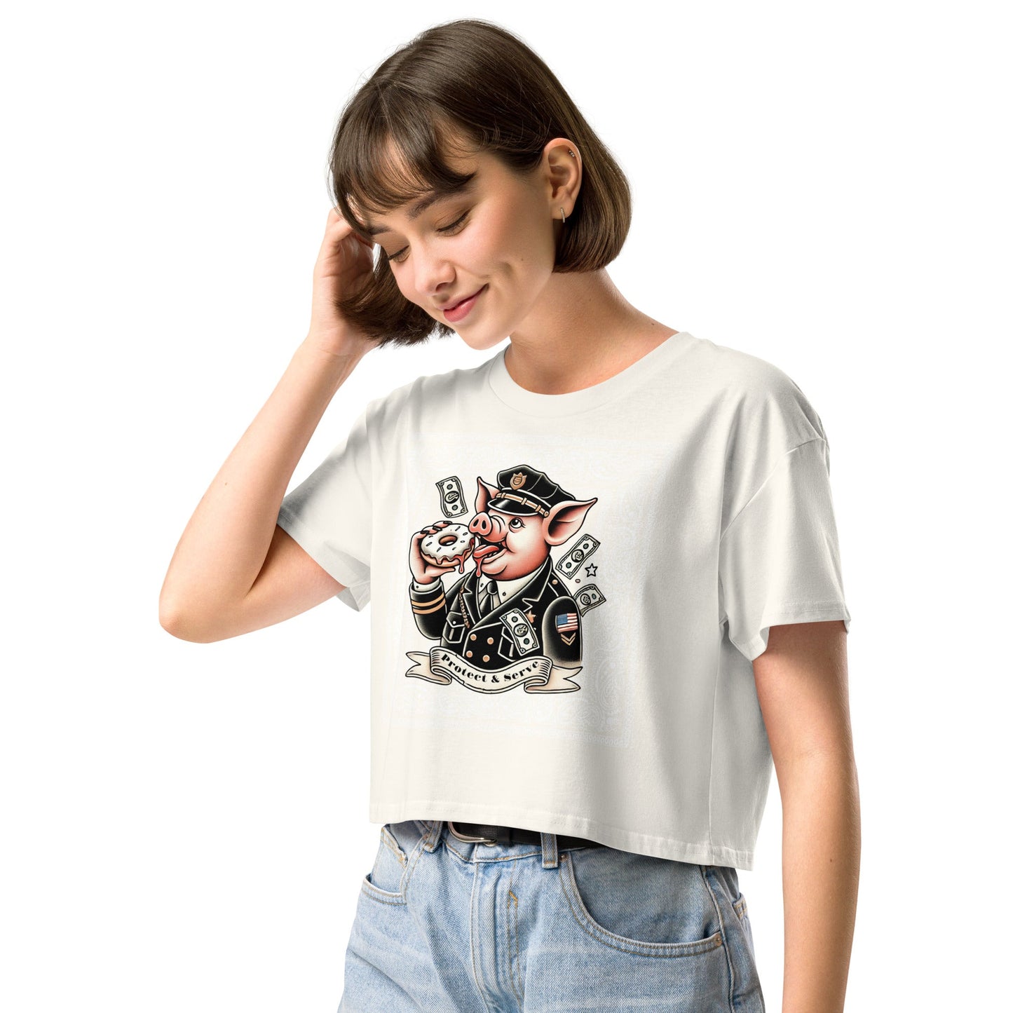 Protect & Serve Women’s crop top - Elevaleaf -