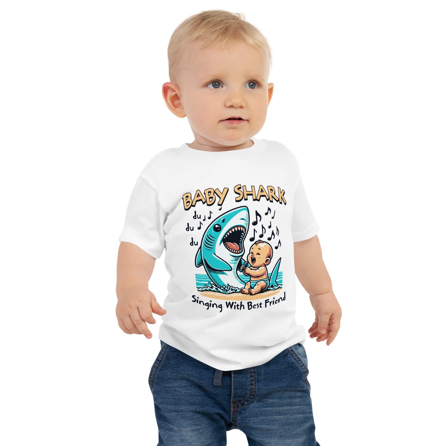 Baby Shark Baby Jersey Short Sleeve Tee - Elevaleaf -