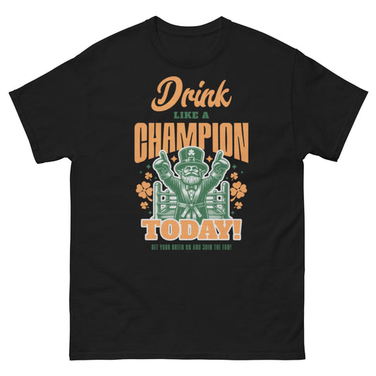 Drink like a champion Unisex classic tee - Elevaleaf - 