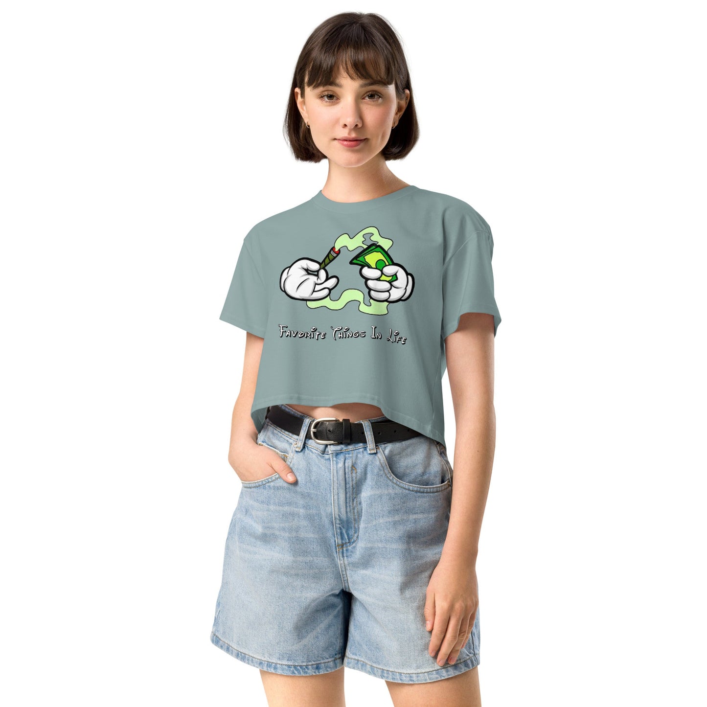 Favorite Things in Life Women’s crop top - Elevaleaf - 