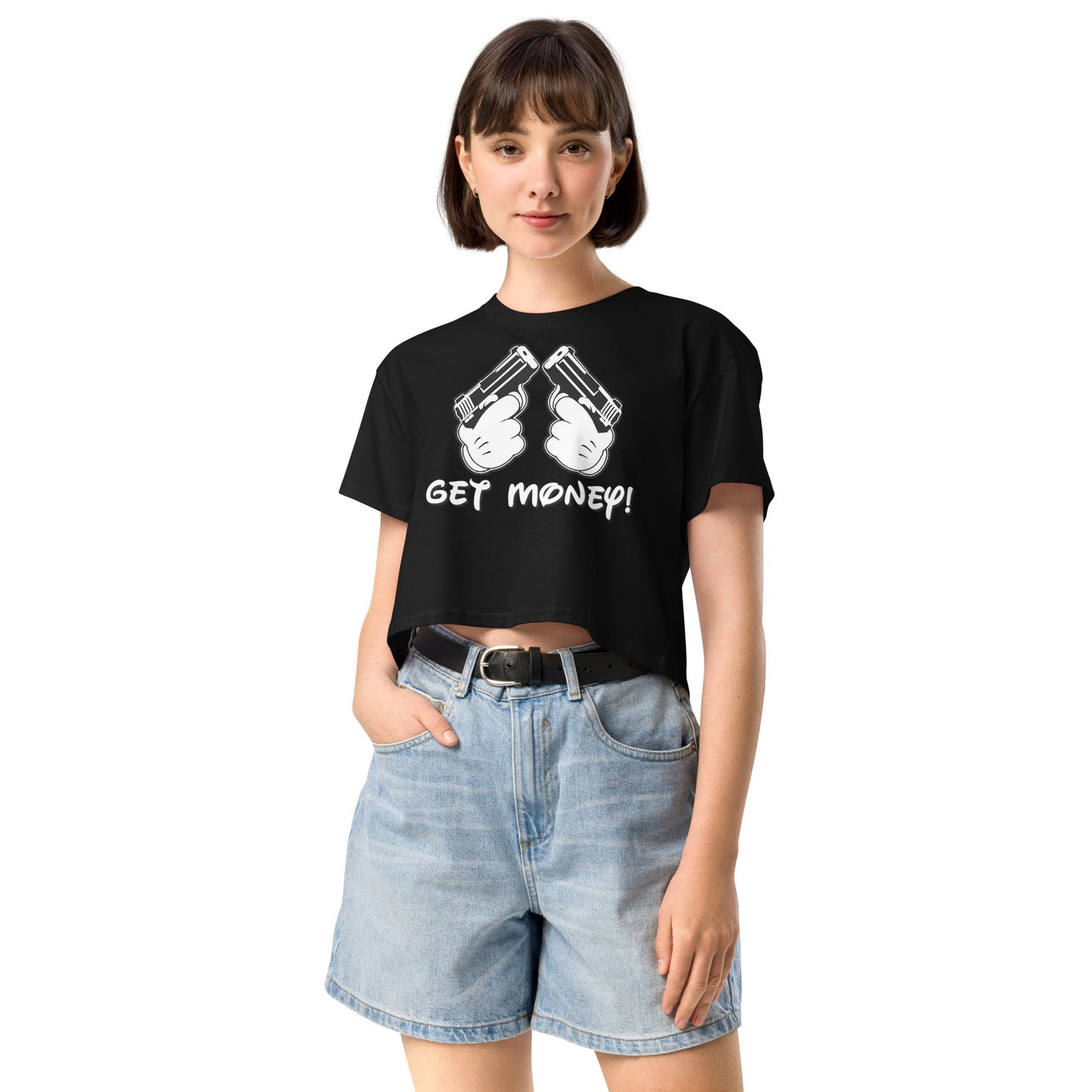 Get Money Women’s crop top - Elevaleaf - 