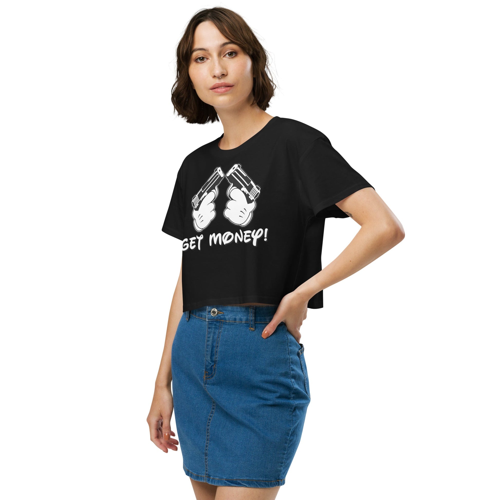 Get Money Women’s crop top - Elevaleaf - 