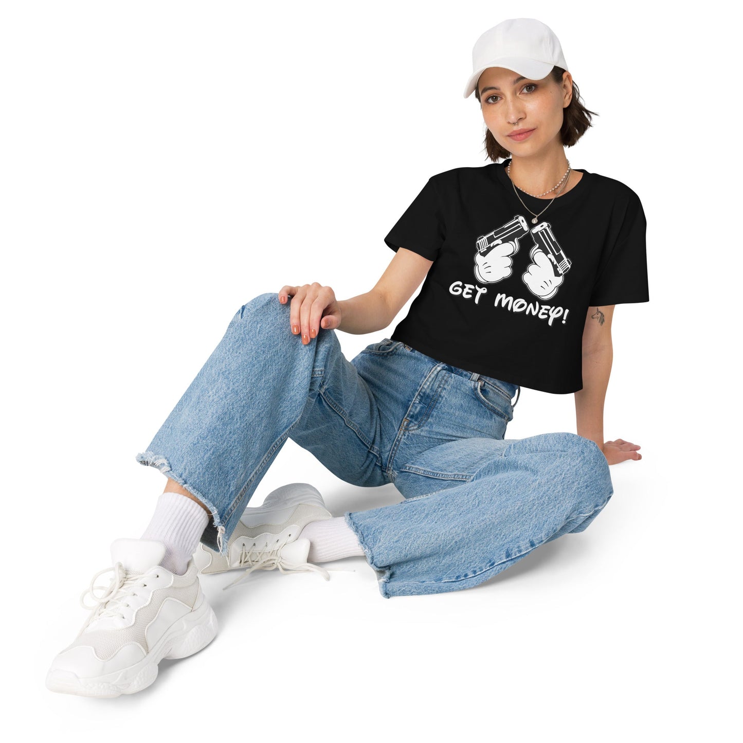 Get Money Women’s crop top - Elevaleaf - 