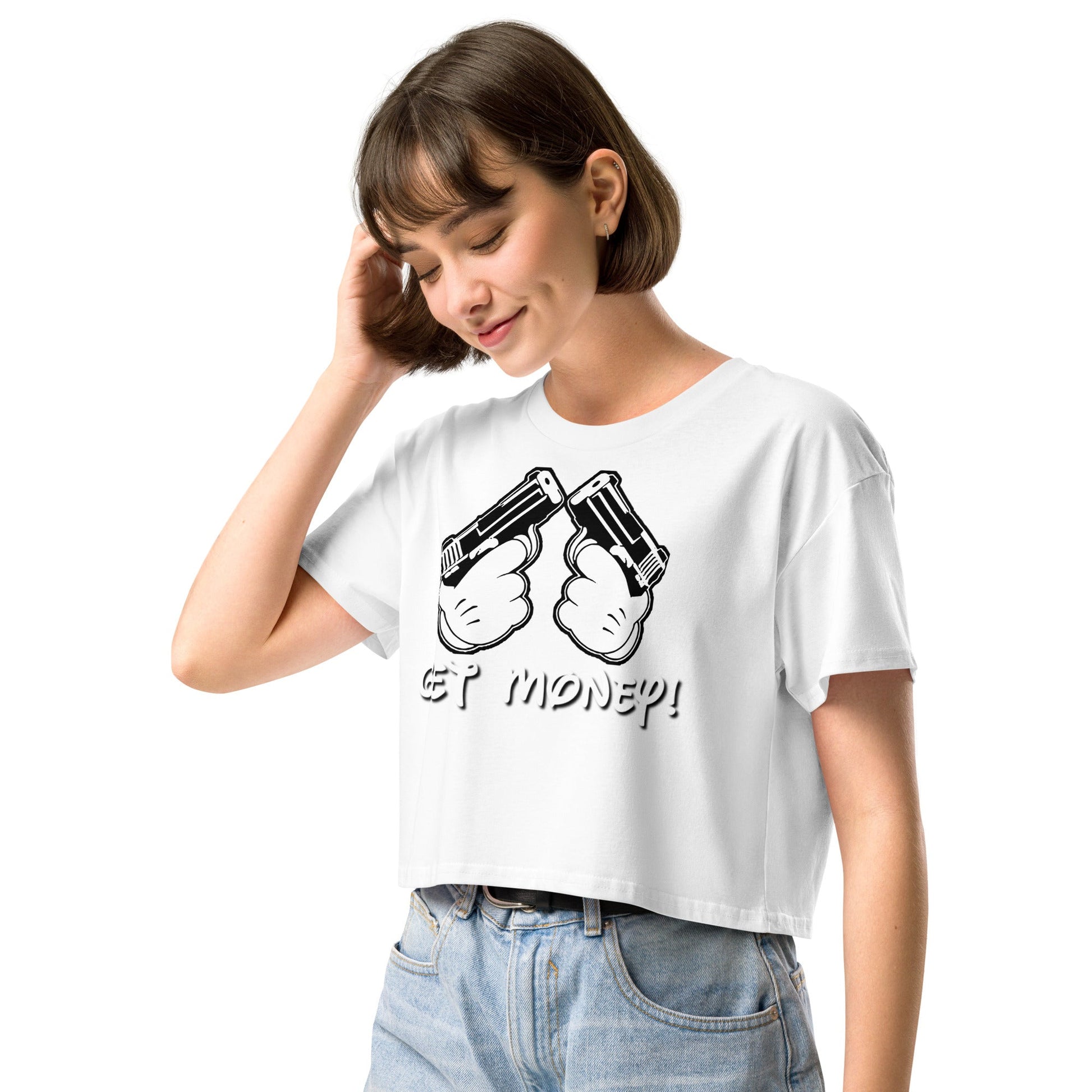 Get Money Women’s crop top - Elevaleaf - 