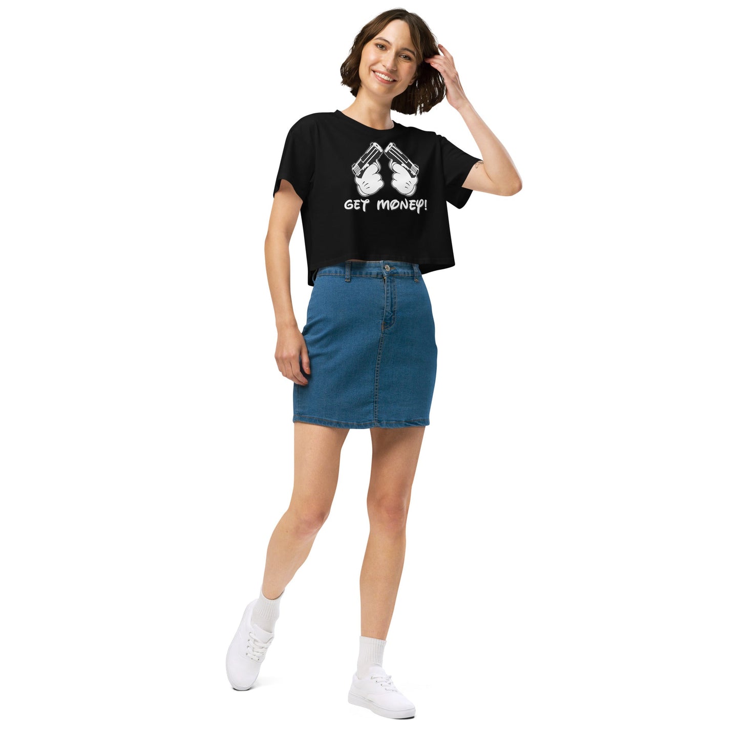 Get Money Women’s crop top - Elevaleaf - 