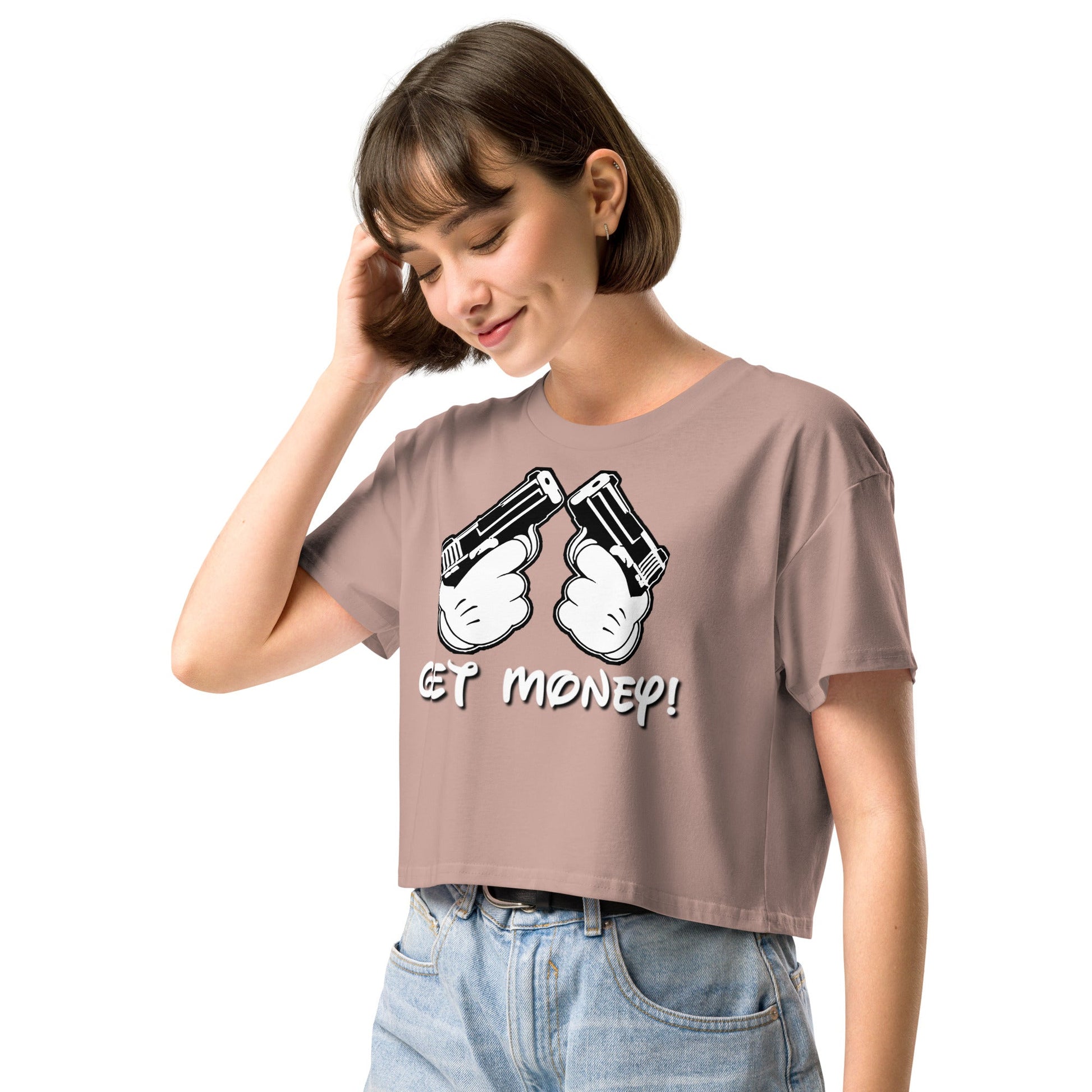 Get Money Women’s crop top - Elevaleaf - 