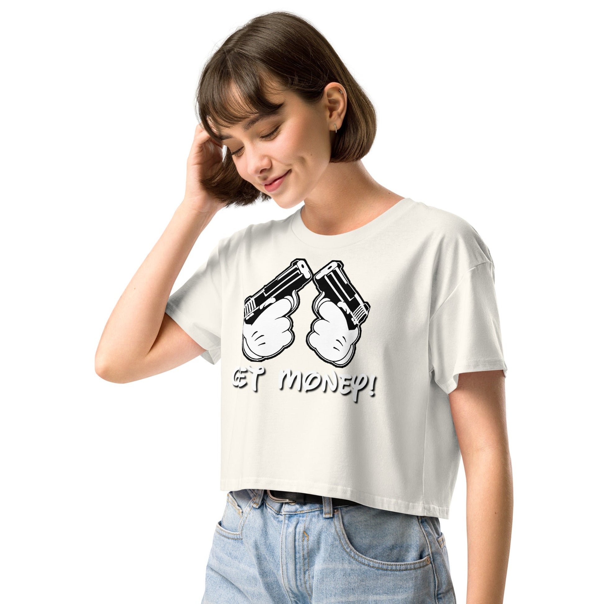 Get Money Women’s crop top - Elevaleaf - 