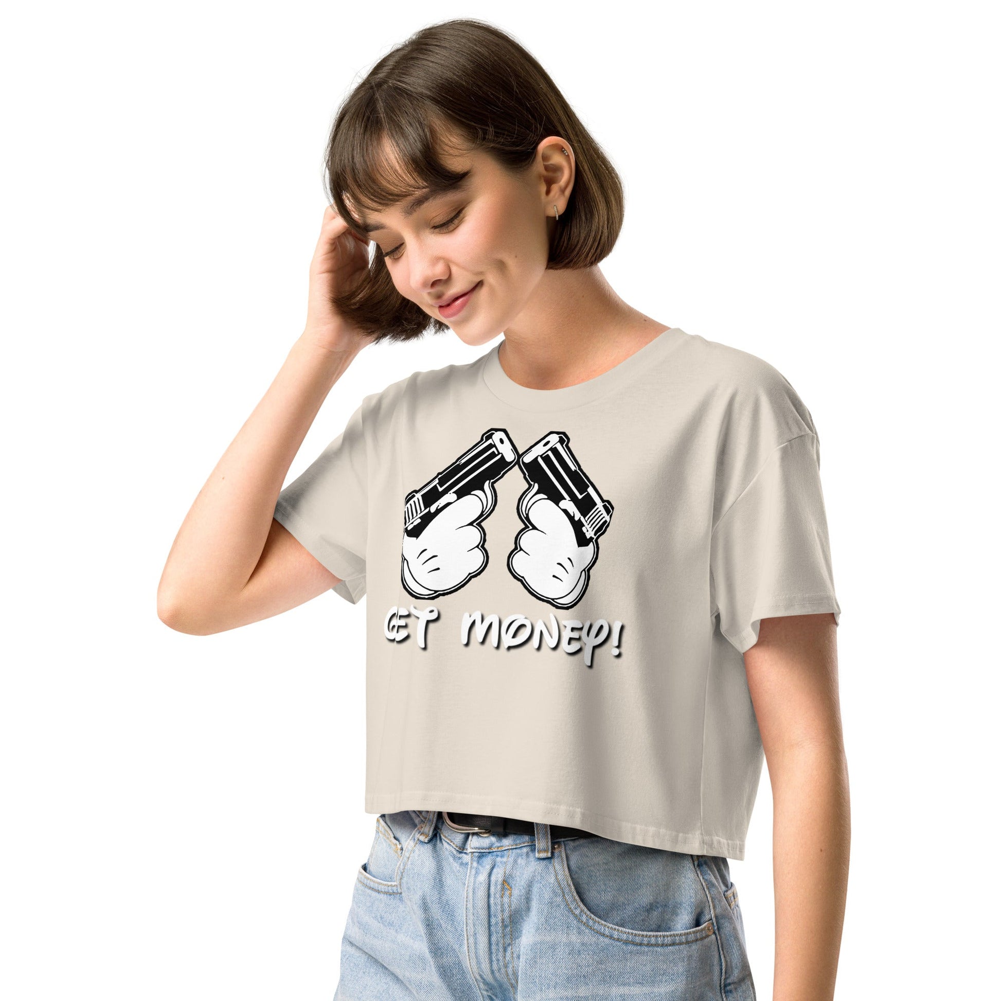 Get Money Women’s crop top - Elevaleaf - 
