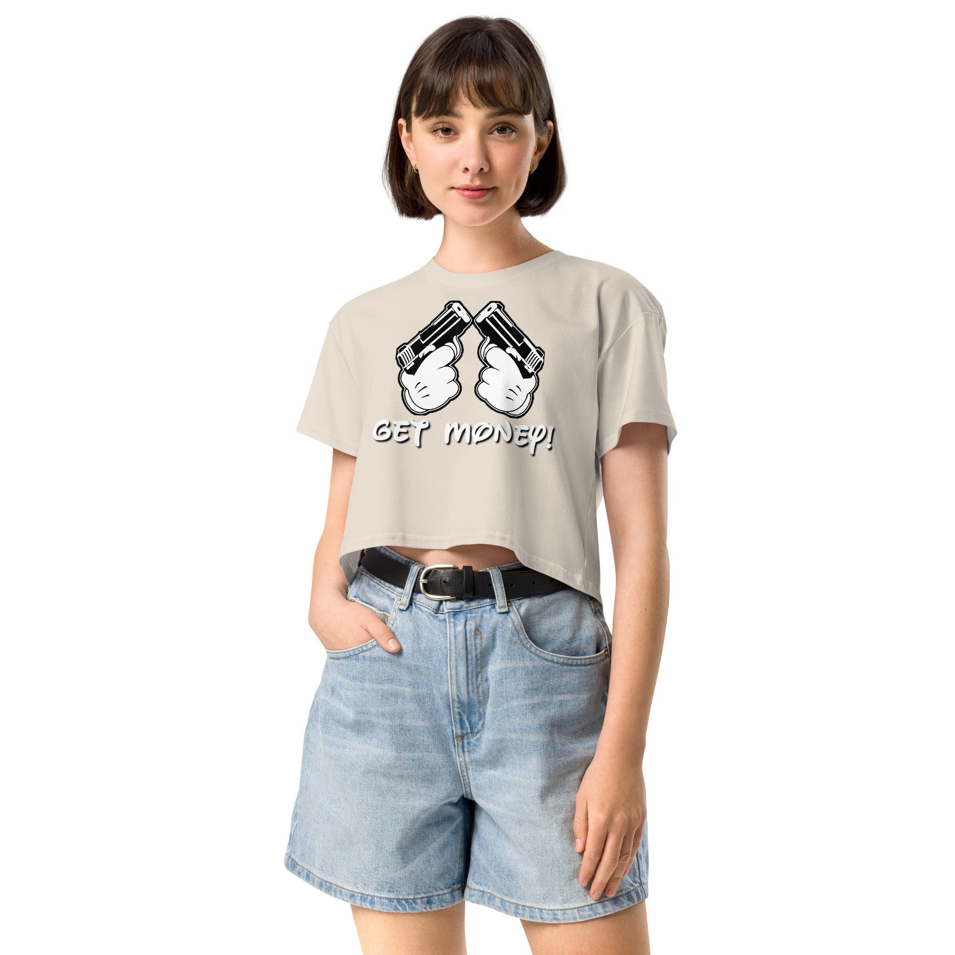 Get Money Women’s crop top - Elevaleaf - 