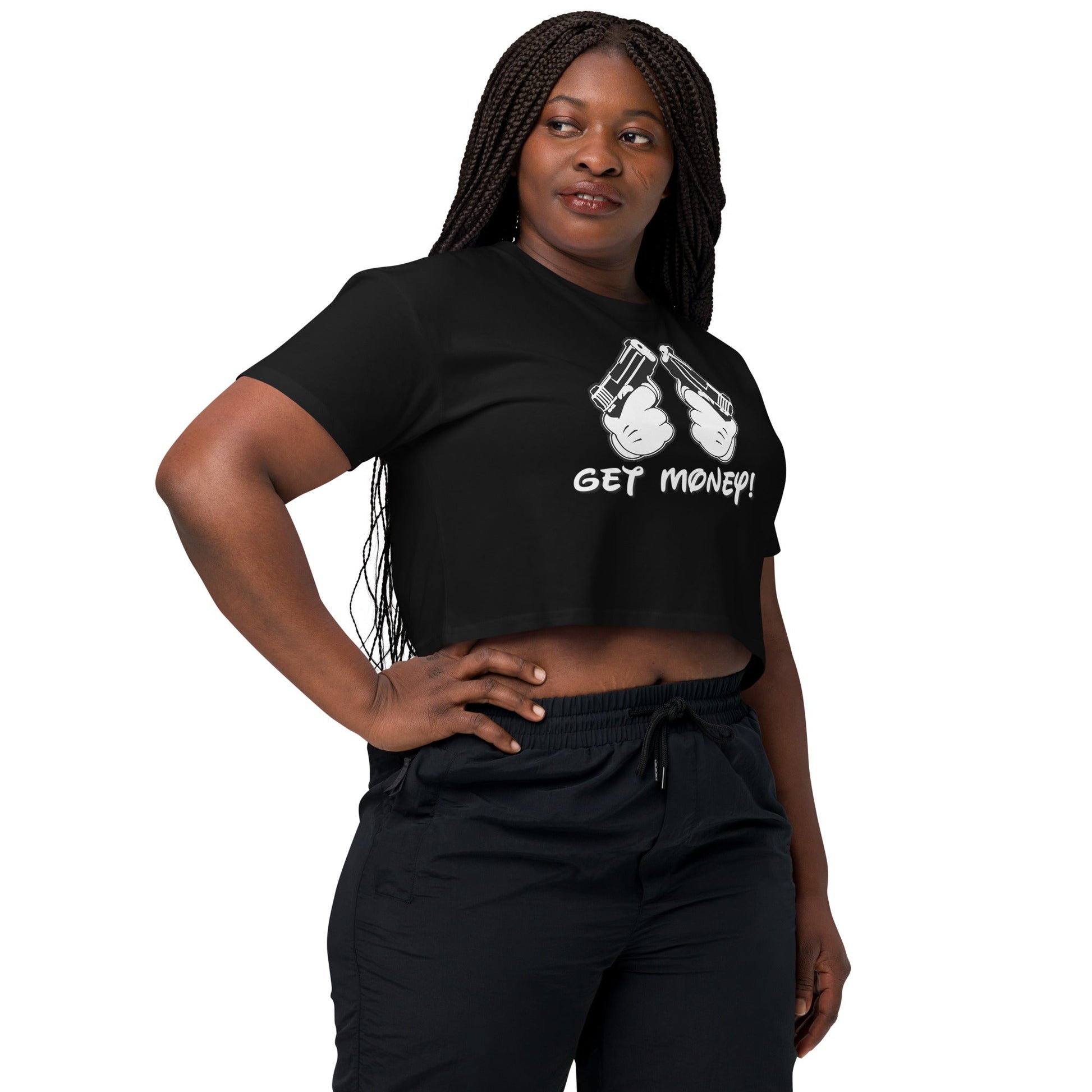 Get Money Women’s crop top - Elevaleaf - 