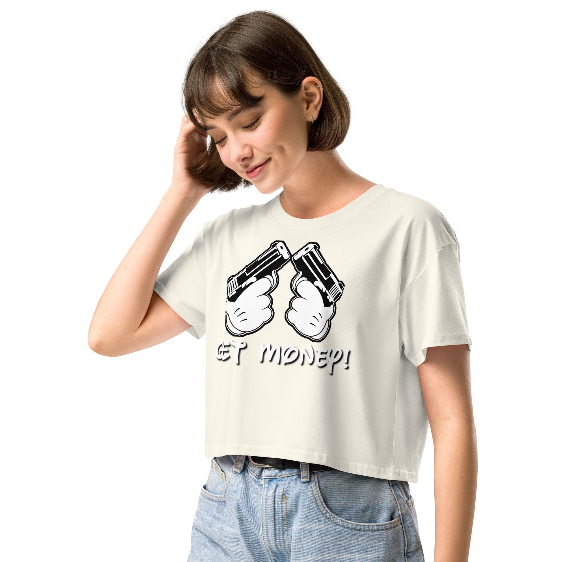 Get Money Women’s crop top - Elevaleaf - 
