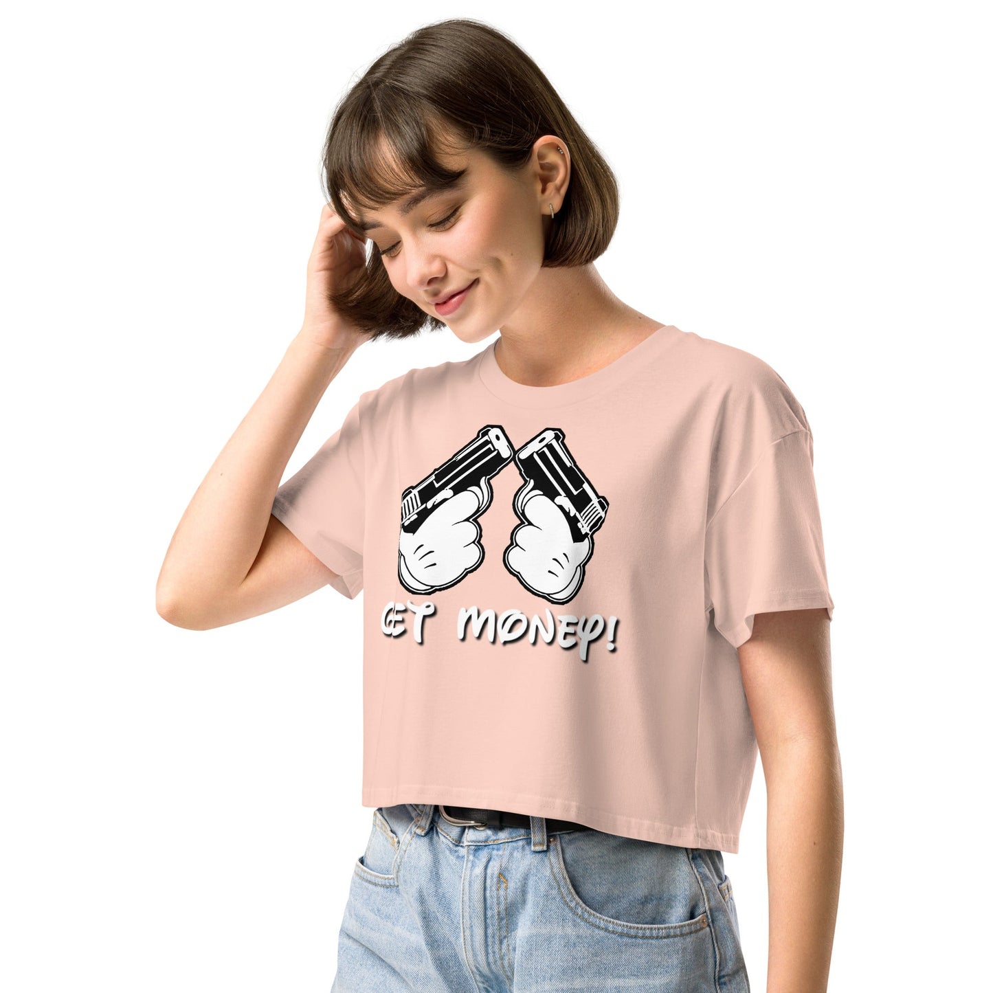 Get Money Women’s crop top - Elevaleaf - 