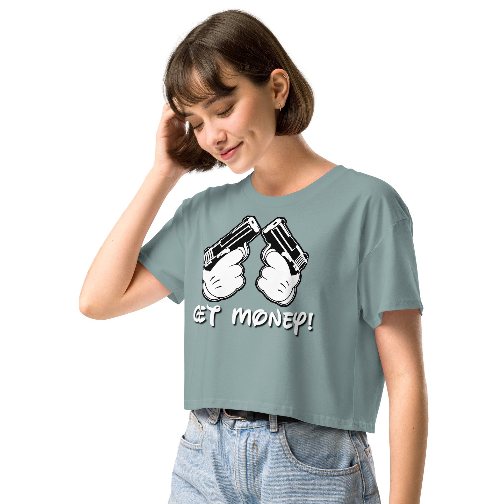 Get Money Women’s crop top - Elevaleaf - 