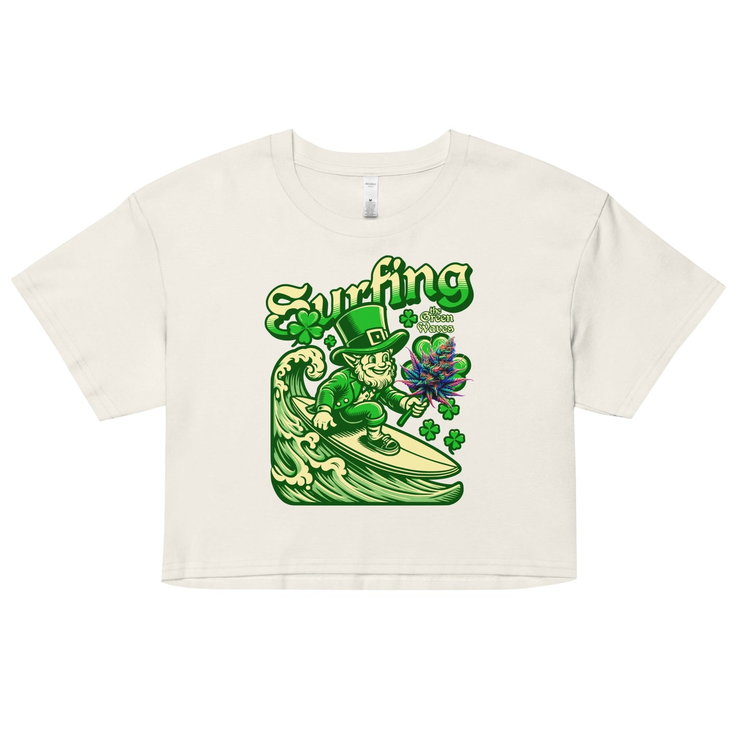 Green Waves Women’s crop top - Elevaleaf -