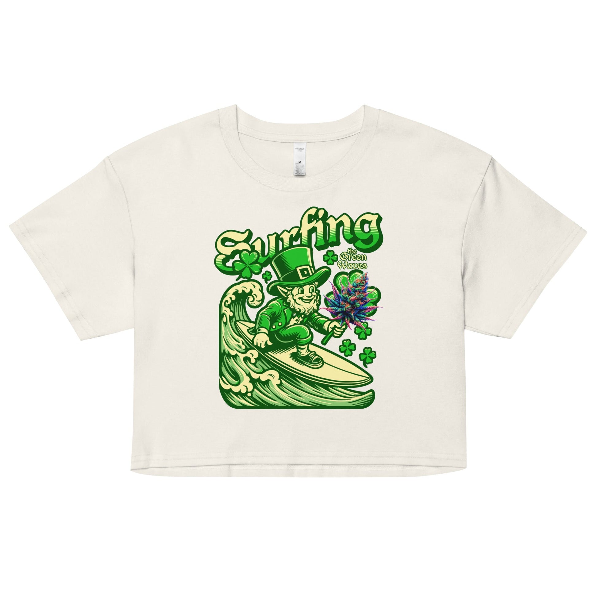 Green Waves Women’s crop top - Elevaleaf -