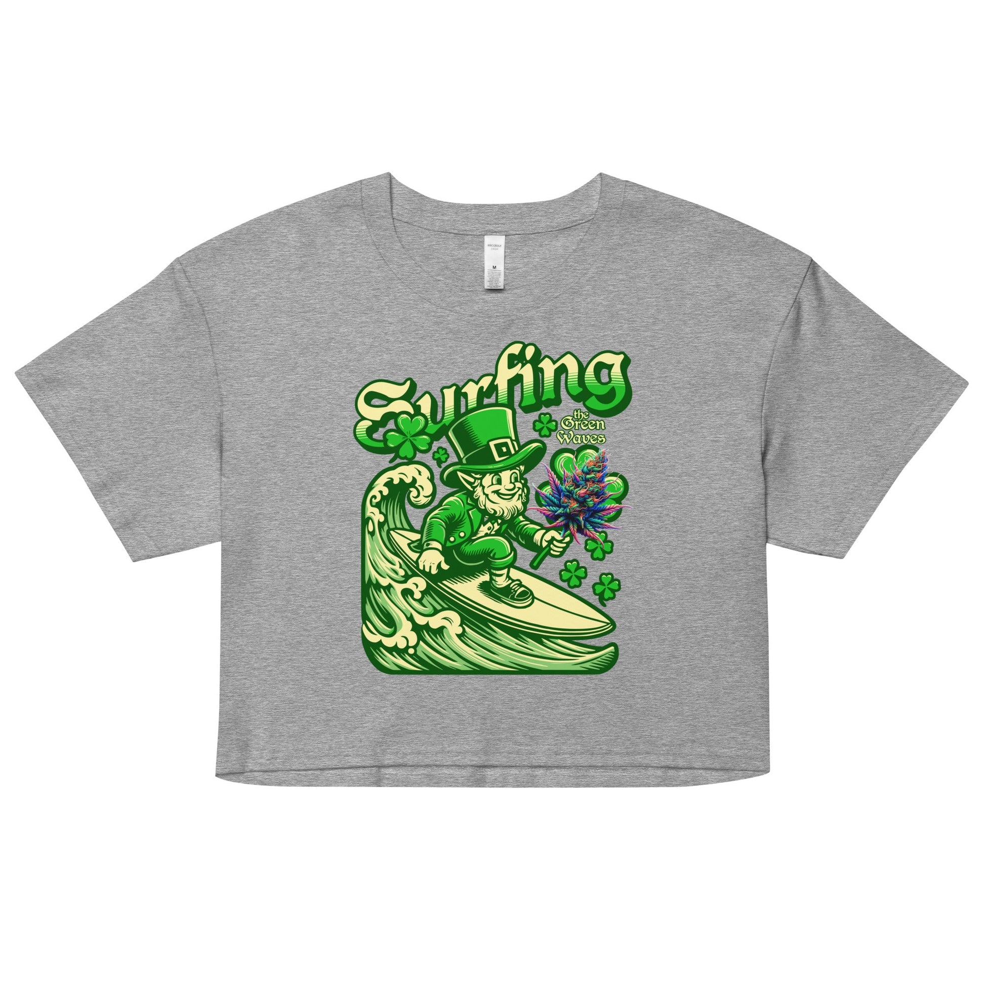 Green Waves Women’s crop top - Elevaleaf -