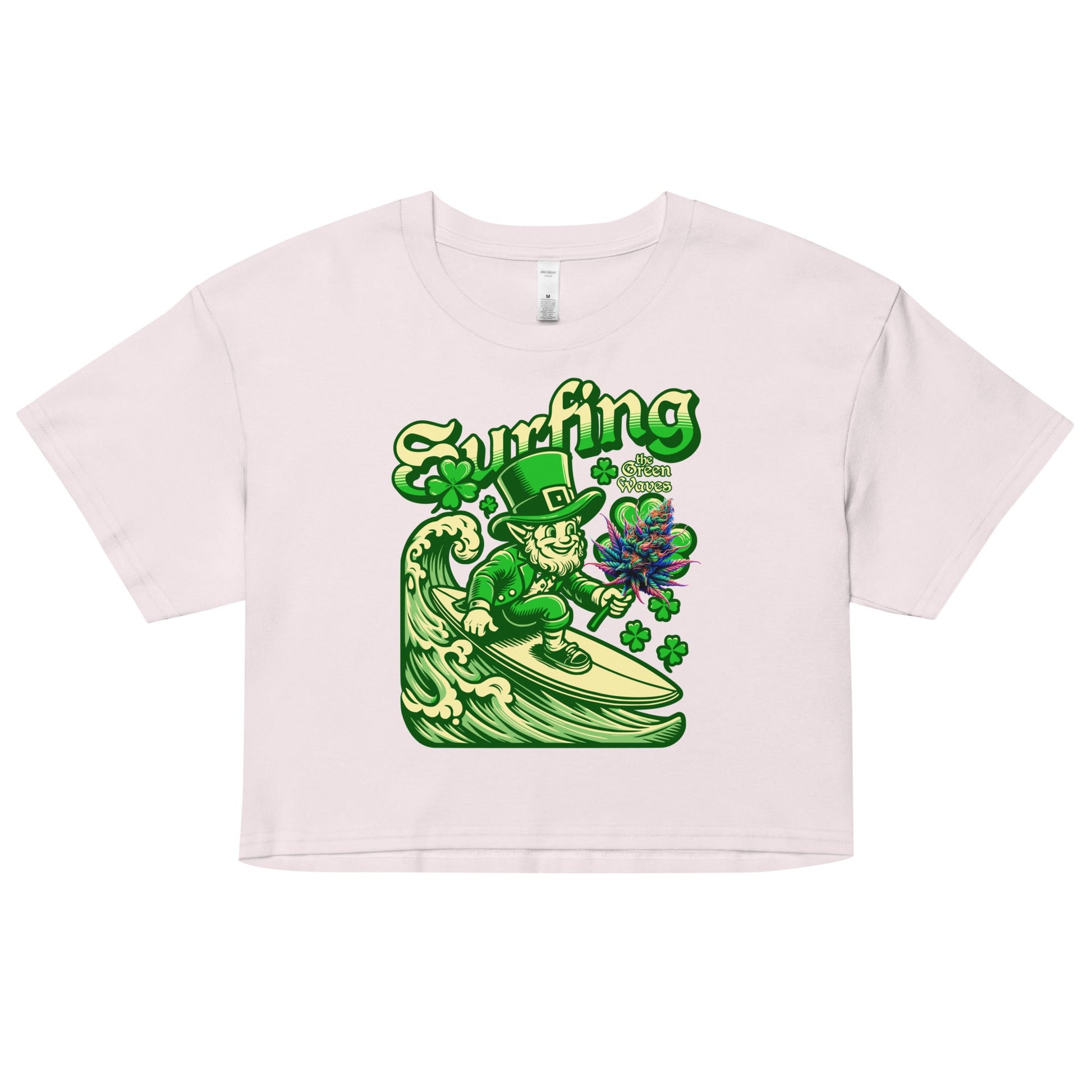 Green Waves Women’s crop top - Elevaleaf -