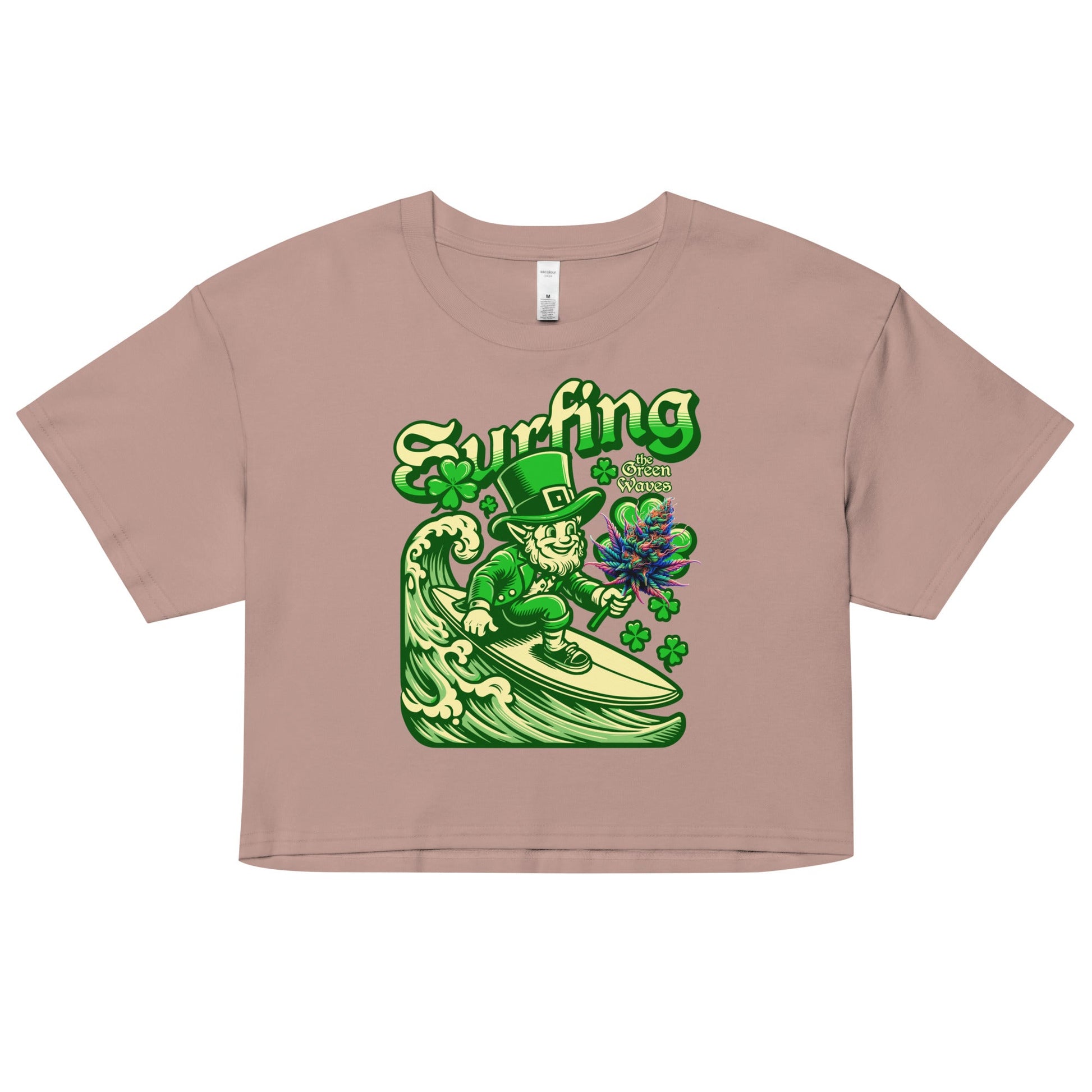 Green Waves Women’s crop top - Elevaleaf -