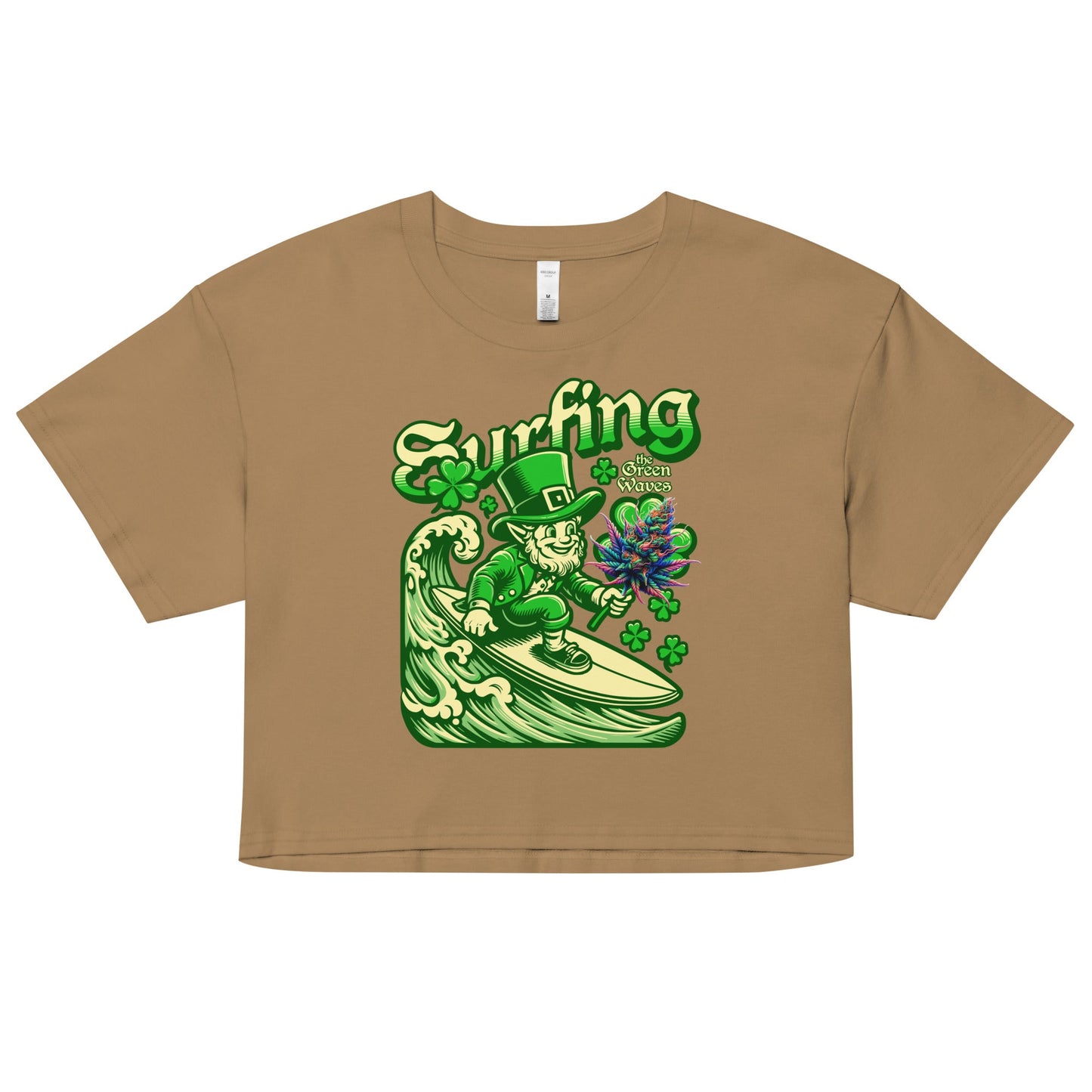 Green Waves Women’s crop top - Elevaleaf -