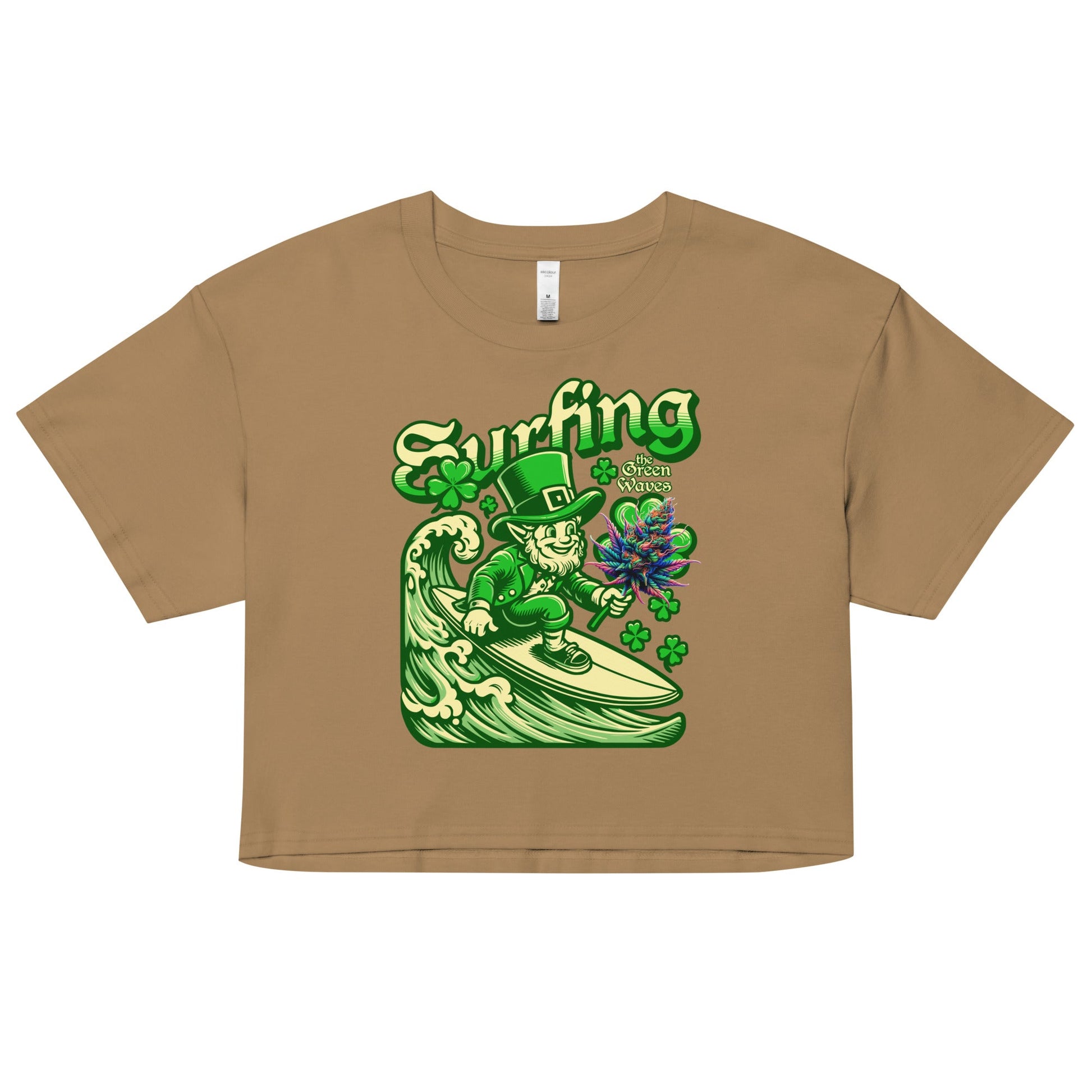 Green Waves Women’s crop top - Elevaleaf -