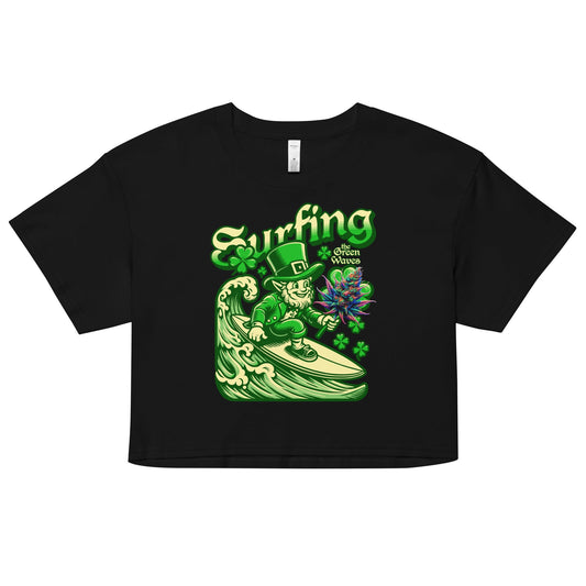 Green Waves Women’s crop top - Elevaleaf -