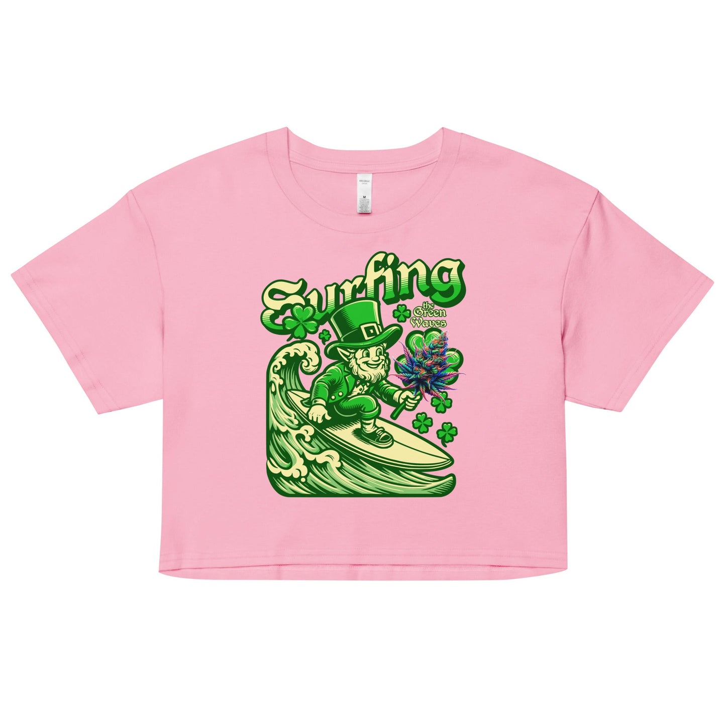 Green Waves Women’s crop top - Elevaleaf -