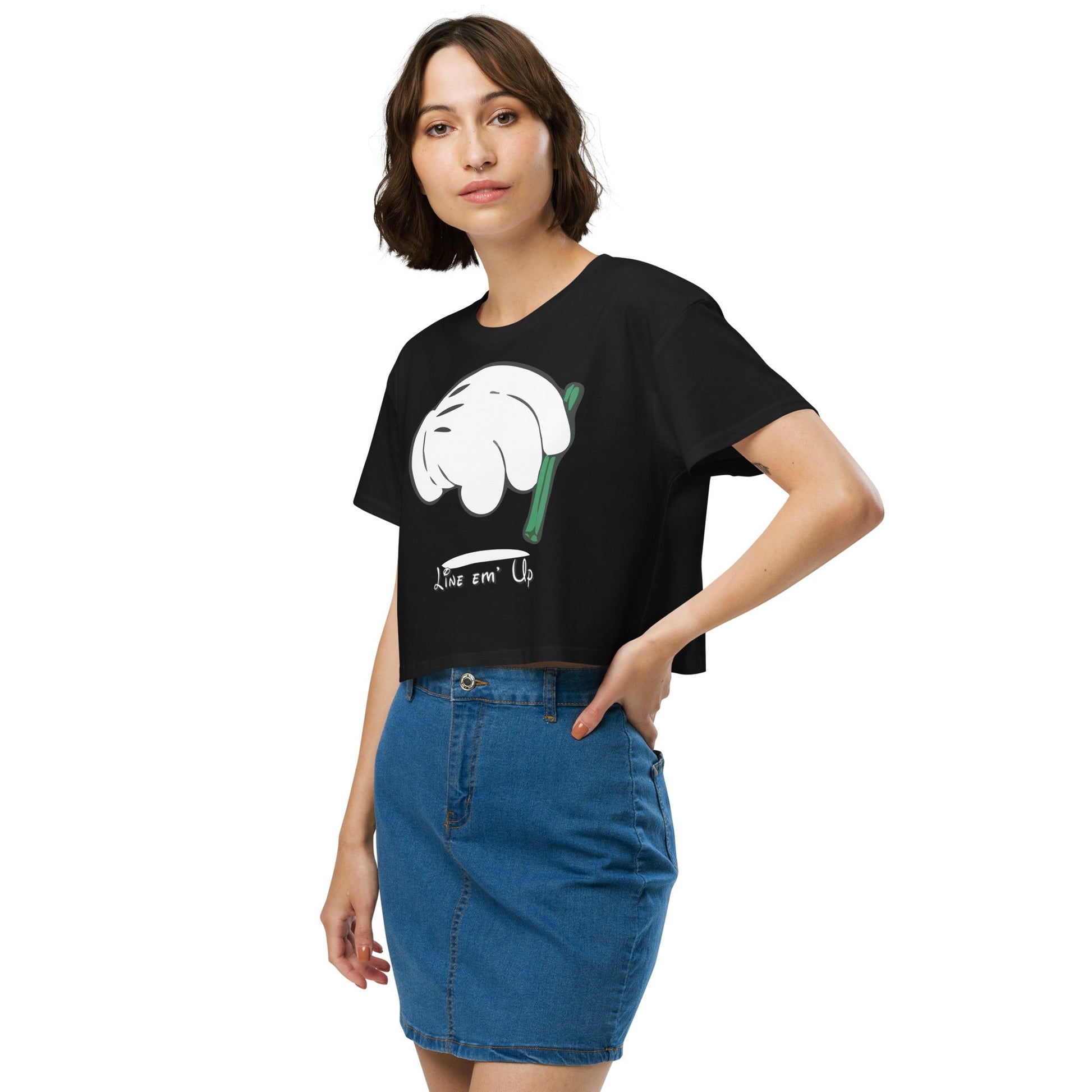 Line em' up Women’s crop top - Elevaleaf - 