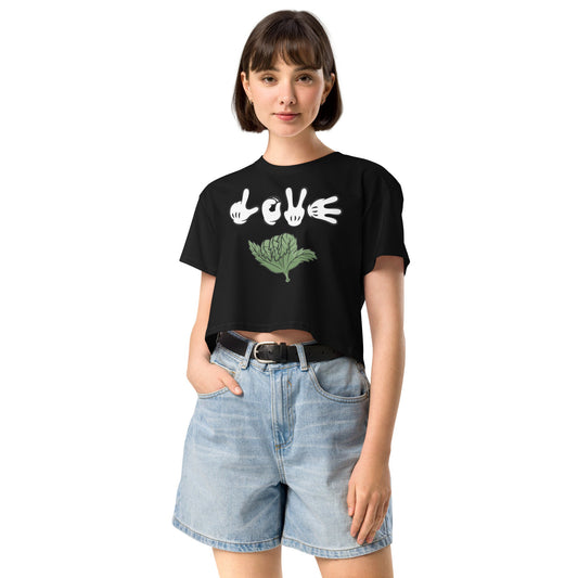 Love Weed Women’s crop top - Elevaleaf - 