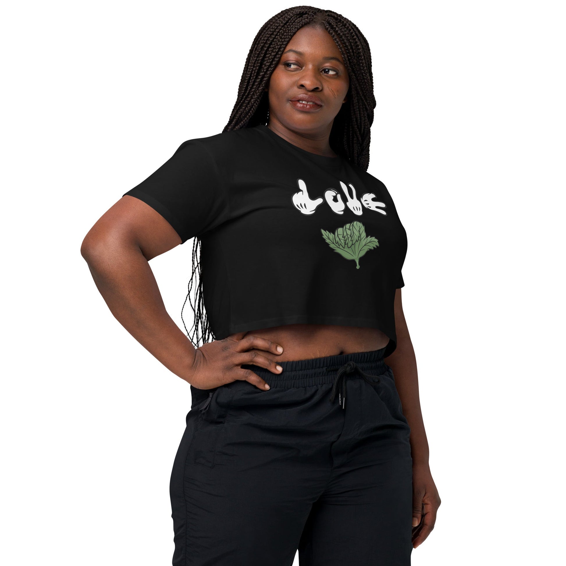 Love Weed Women’s crop top - Elevaleaf - 