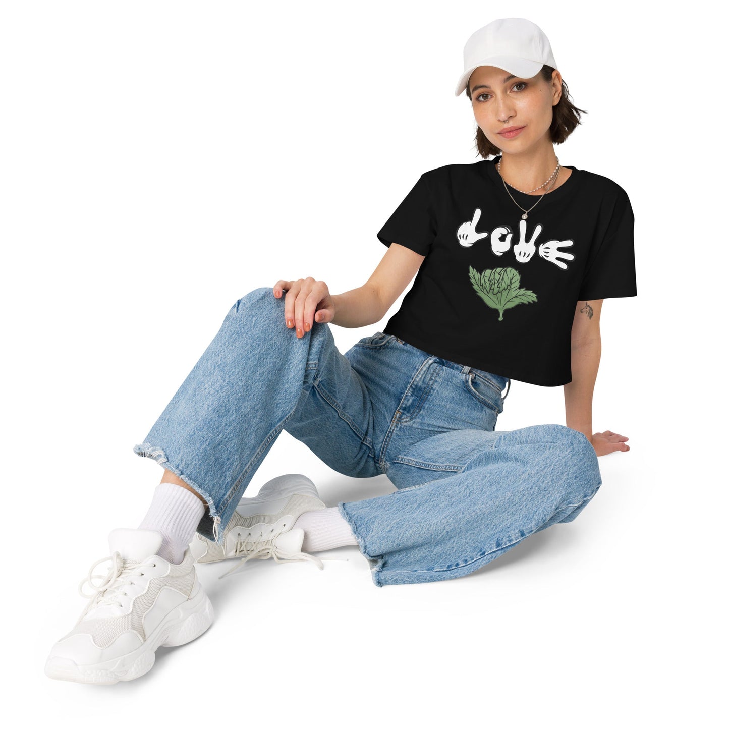 Love Weed Women’s crop top - Elevaleaf - 