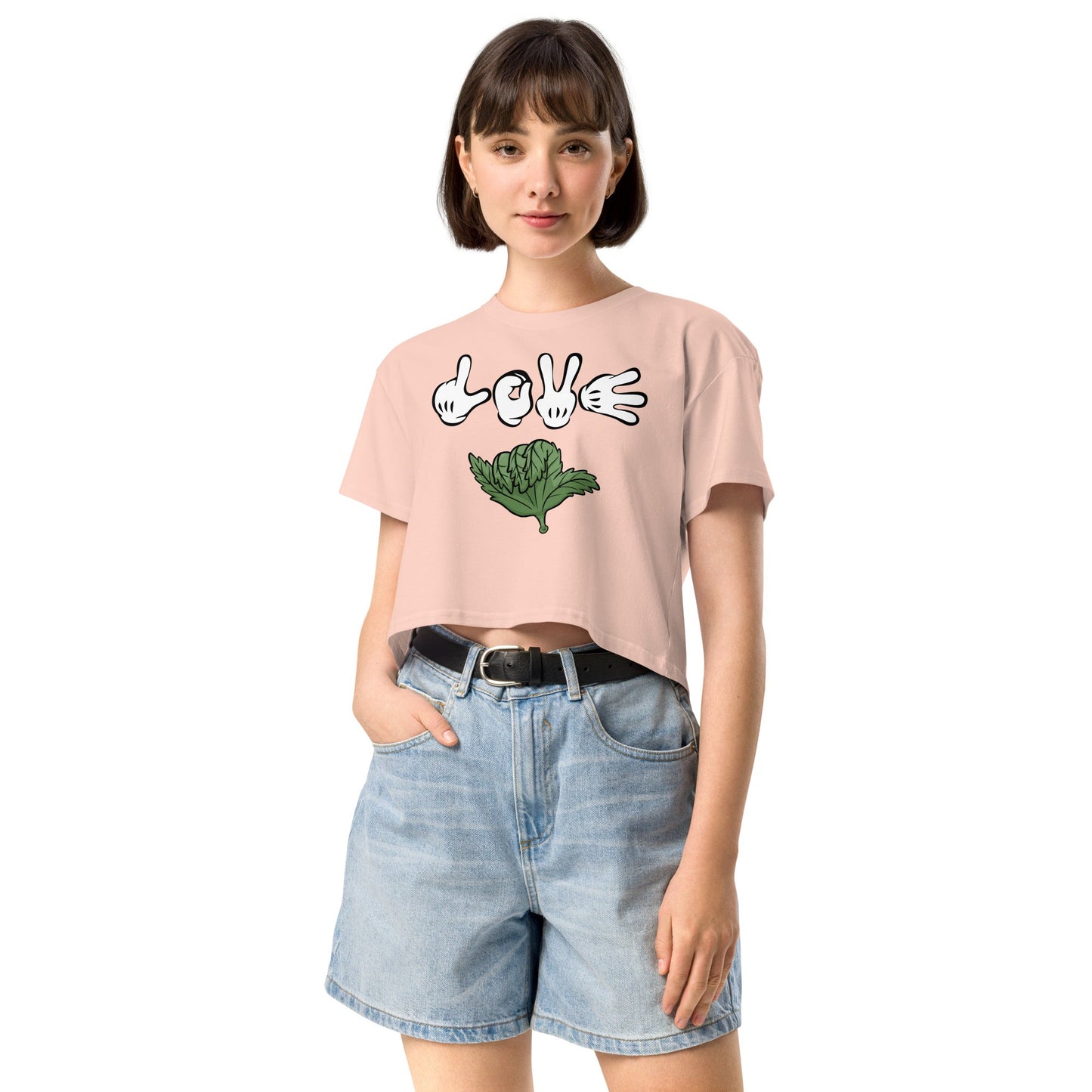 Love Weed Women’s crop top - Elevaleaf - 