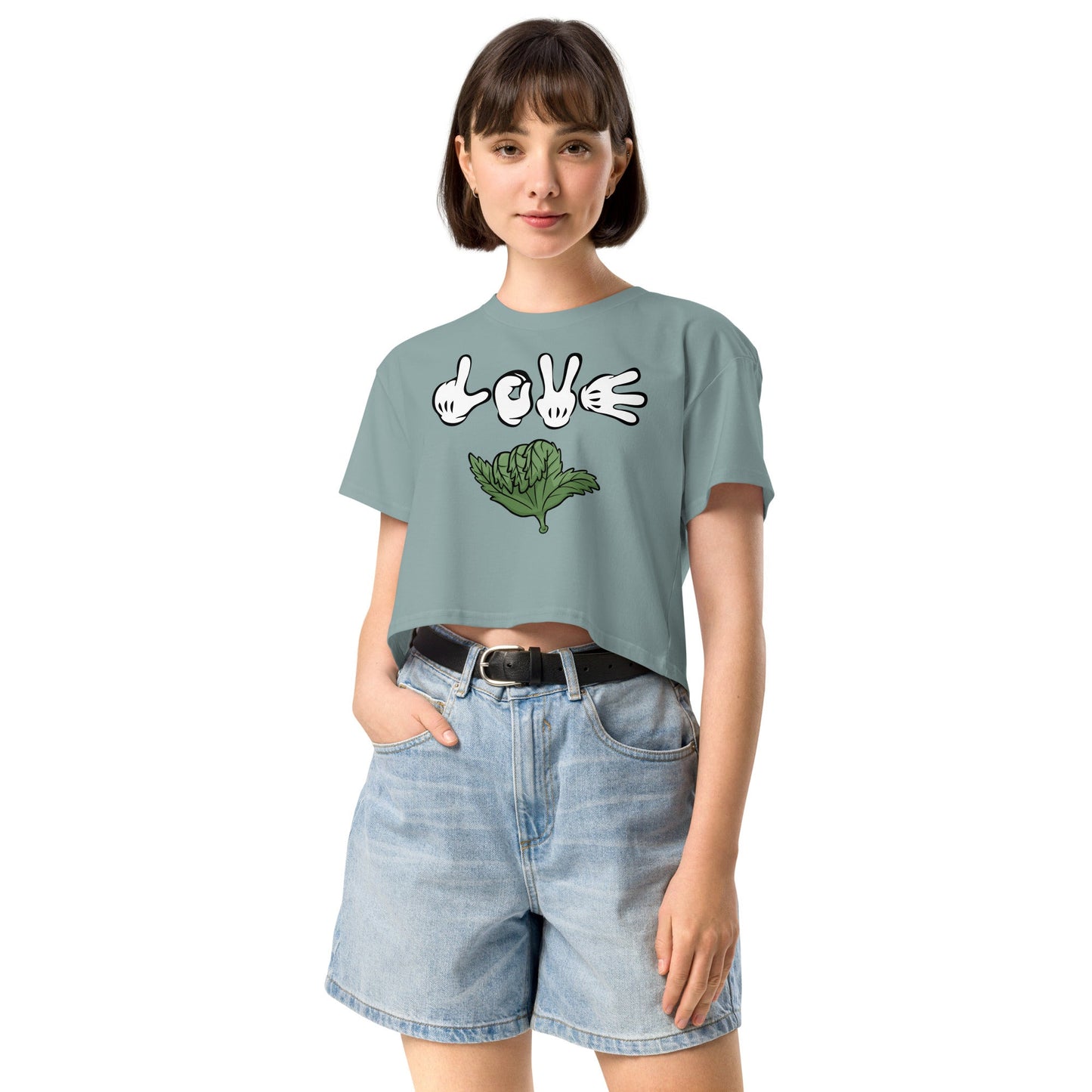 Love Weed Women’s crop top - Elevaleaf - 
