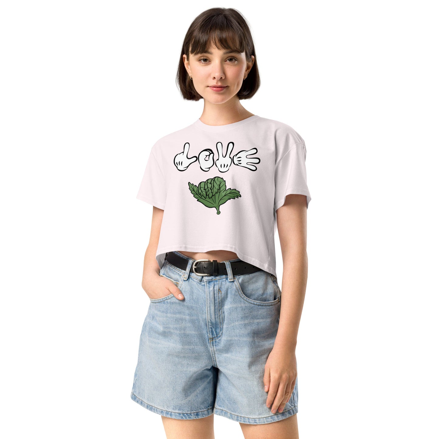 Love Weed Women’s crop top - Elevaleaf - 