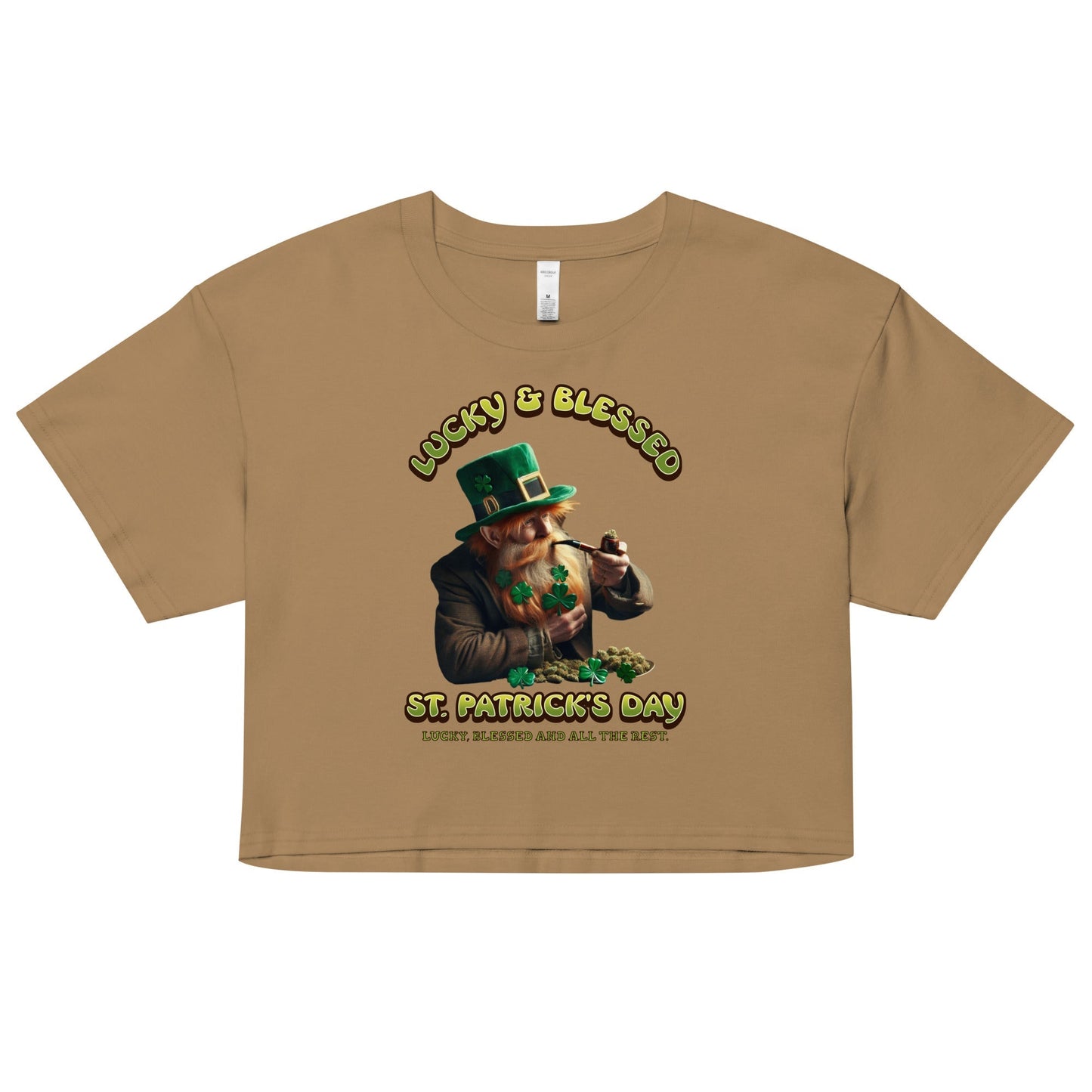 Lucky & Blessed Women’s crop top - Elevaleaf - 