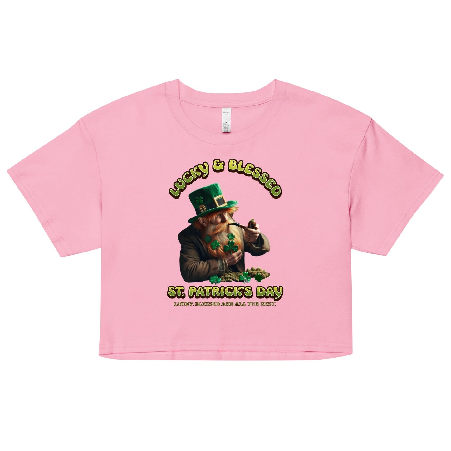 Lucky & Blessed Women’s crop top - Elevaleaf - 