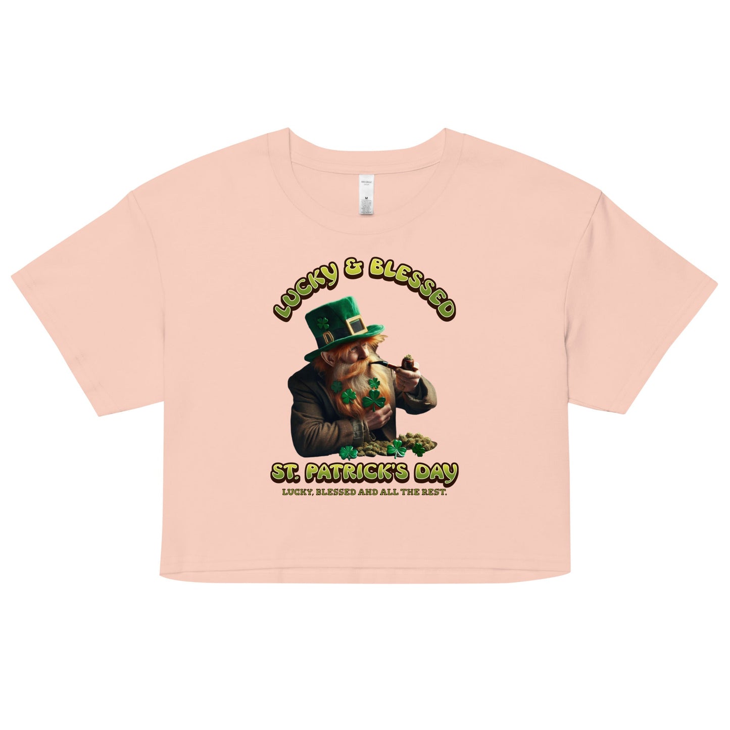 Lucky & Blessed Women’s crop top - Elevaleaf - 