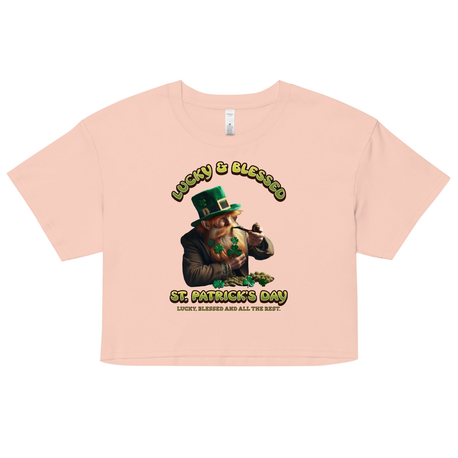 Lucky & Blessed Women’s crop top - Elevaleaf - 