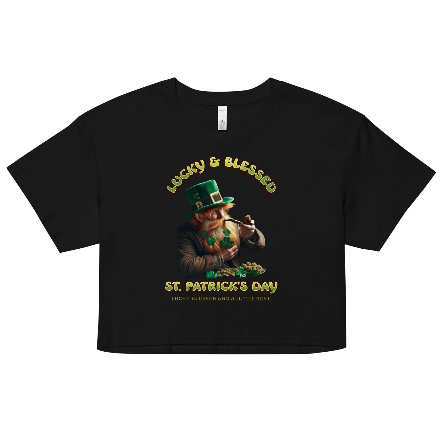 Lucky & Blessed Women’s crop top - Elevaleaf - 