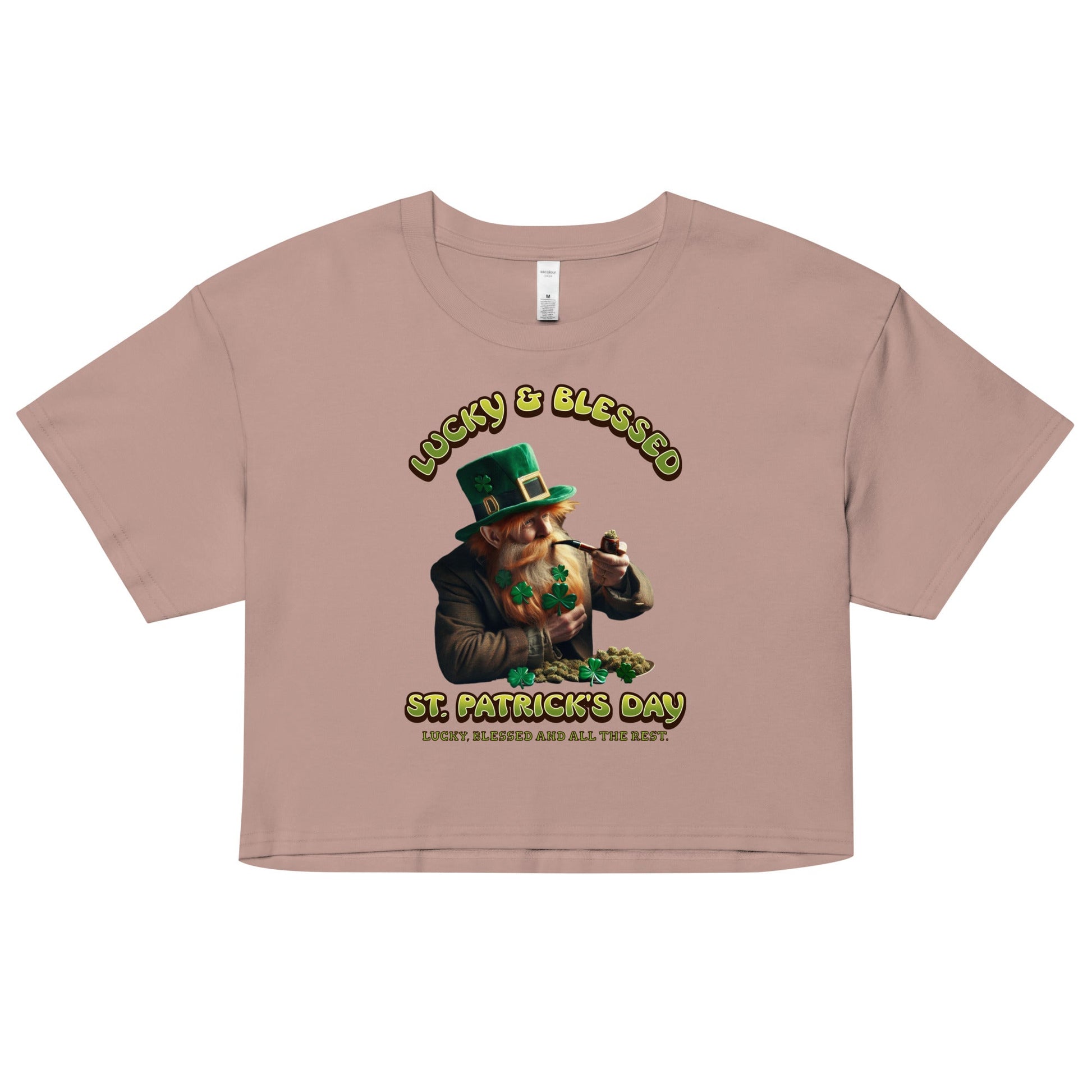 Lucky & Blessed Women’s crop top - Elevaleaf - 