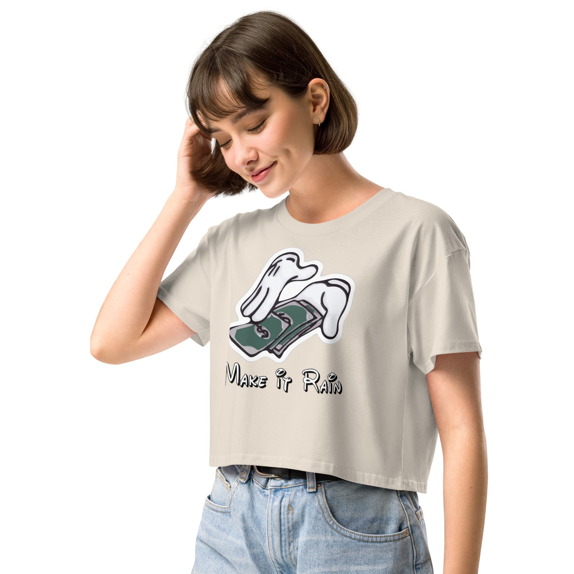 Make it Rain Women’s crop top - Elevaleaf - 