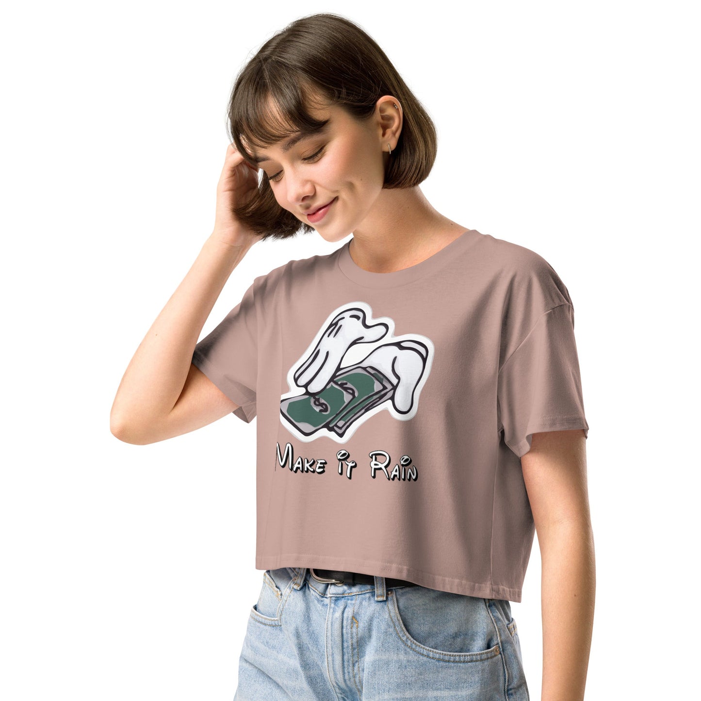 Make it Rain Women’s crop top - Elevaleaf - 