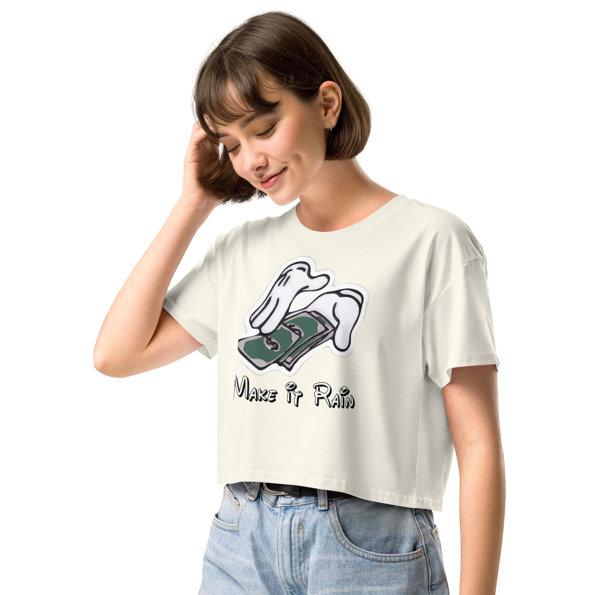 Make it Rain Women’s crop top - Elevaleaf - 