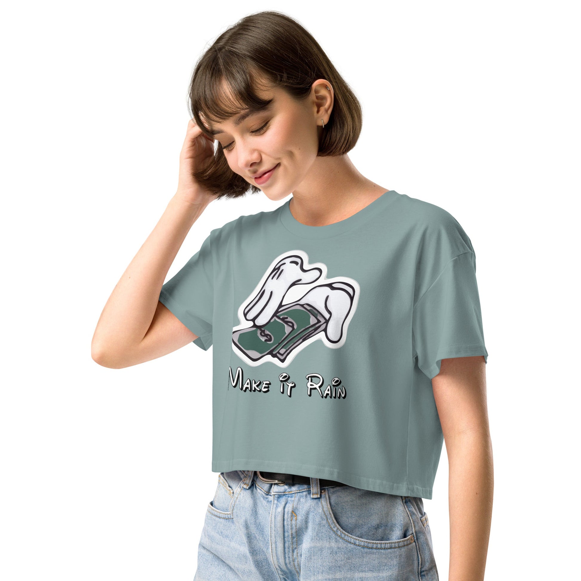 Make it Rain Women’s crop top - Elevaleaf - 