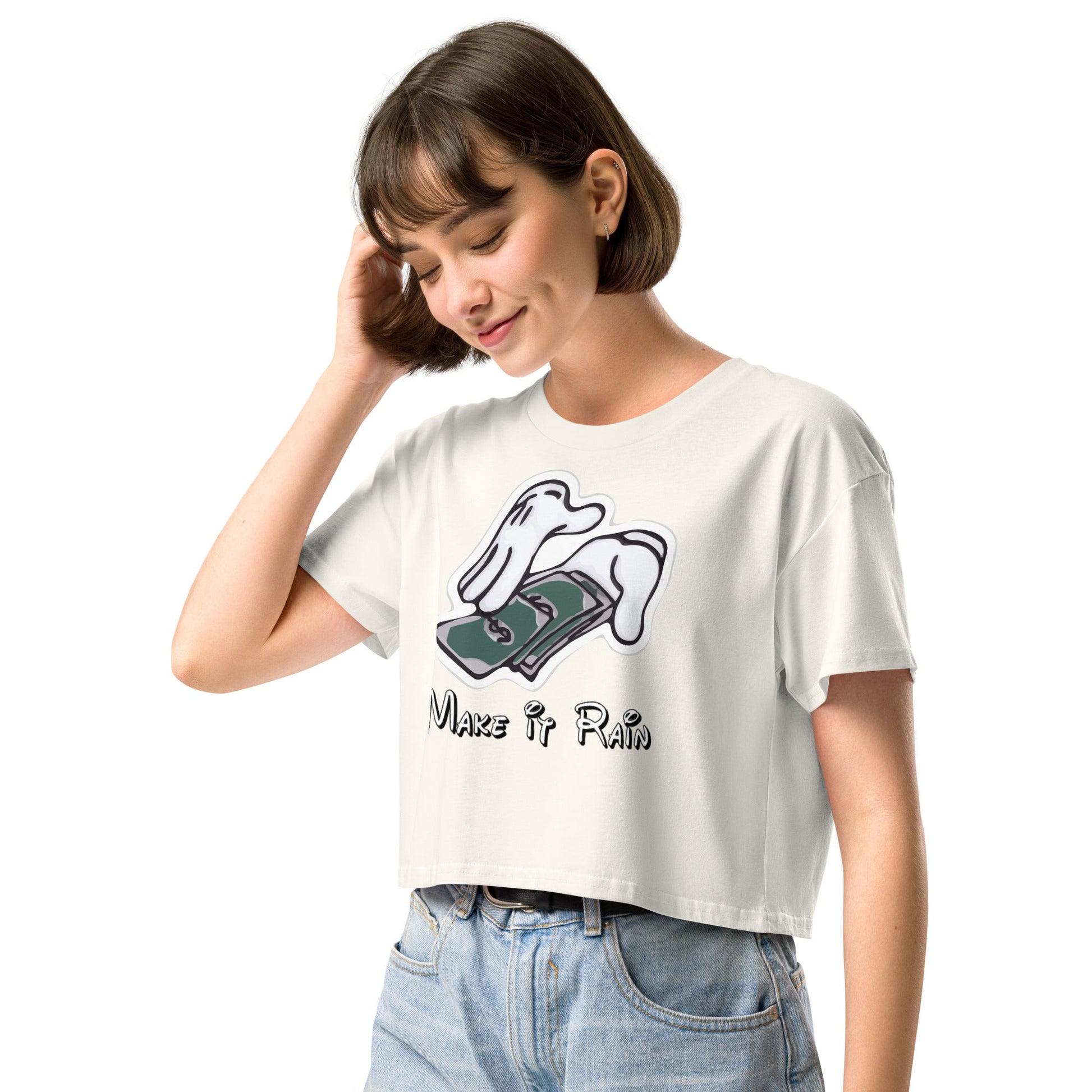 Make it Rain Women’s crop top - Elevaleaf - 