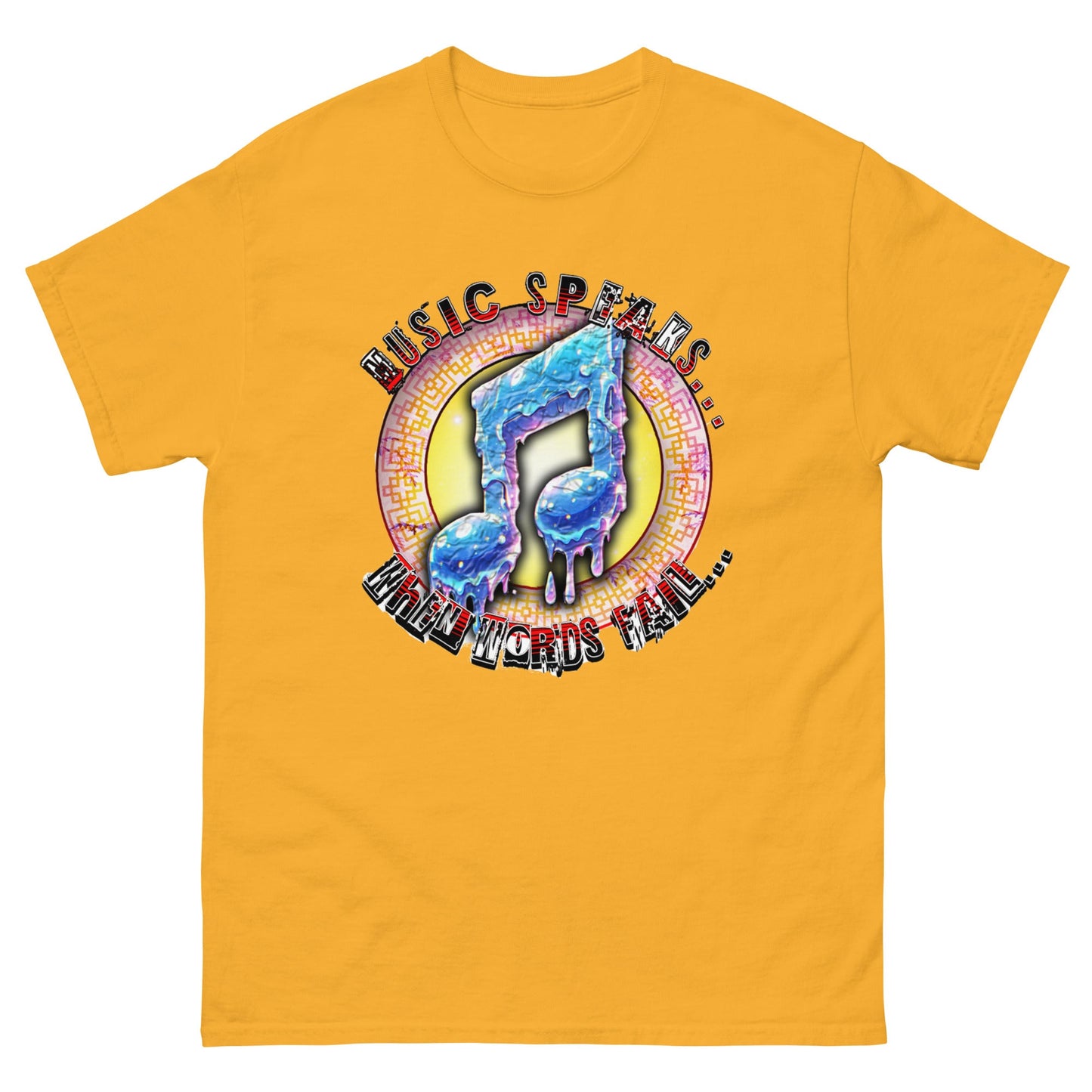 MUSIC SPEAKS WHEN WORDS FAIL Men's classic tee - Elevaleaf -