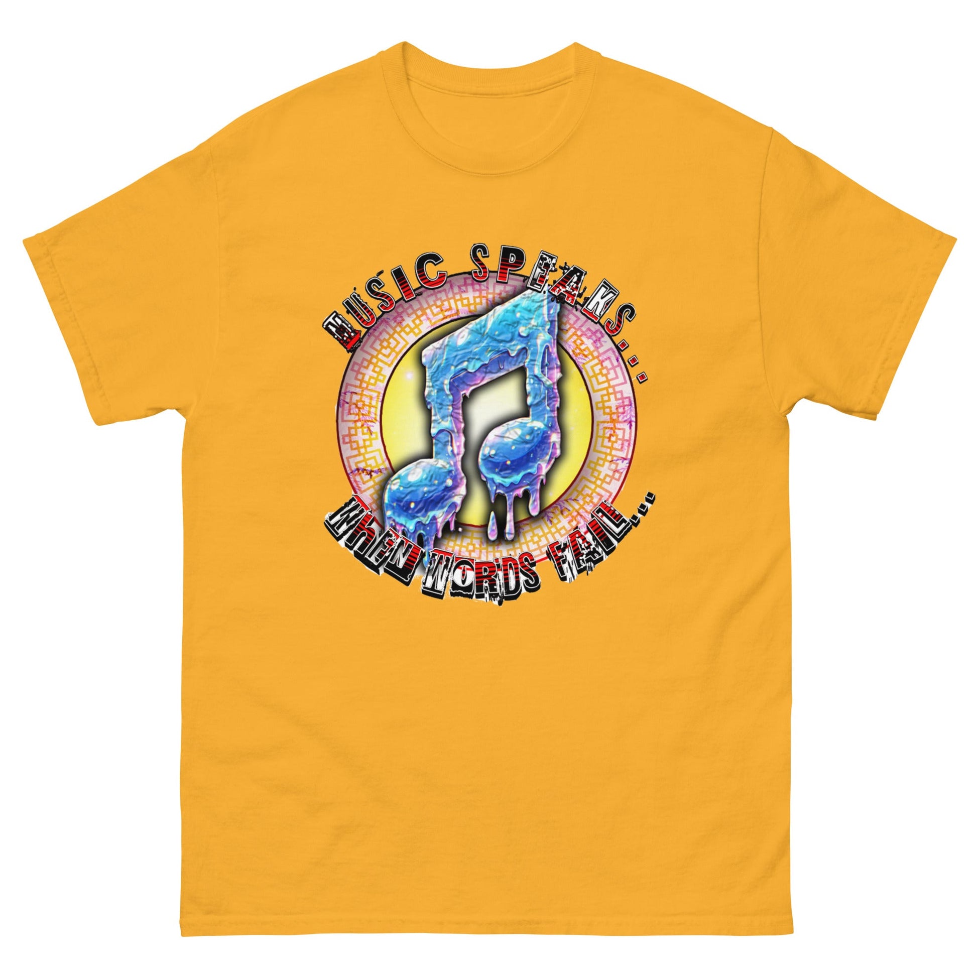 MUSIC SPEAKS WHEN WORDS FAIL Men's classic tee - Elevaleaf -