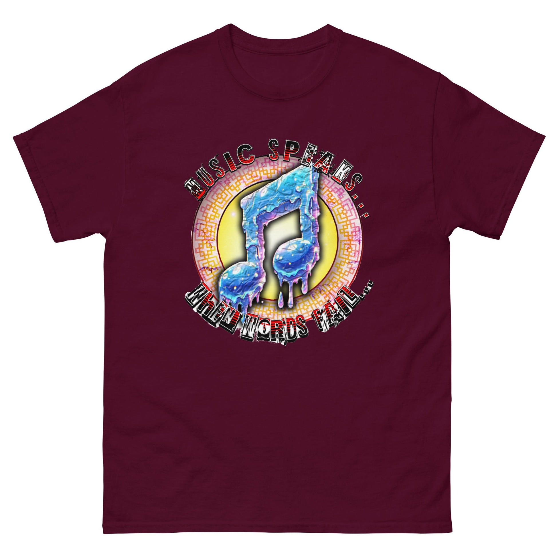 MUSIC SPEAKS WHEN WORDS FAIL Men's classic tee - Elevaleaf -