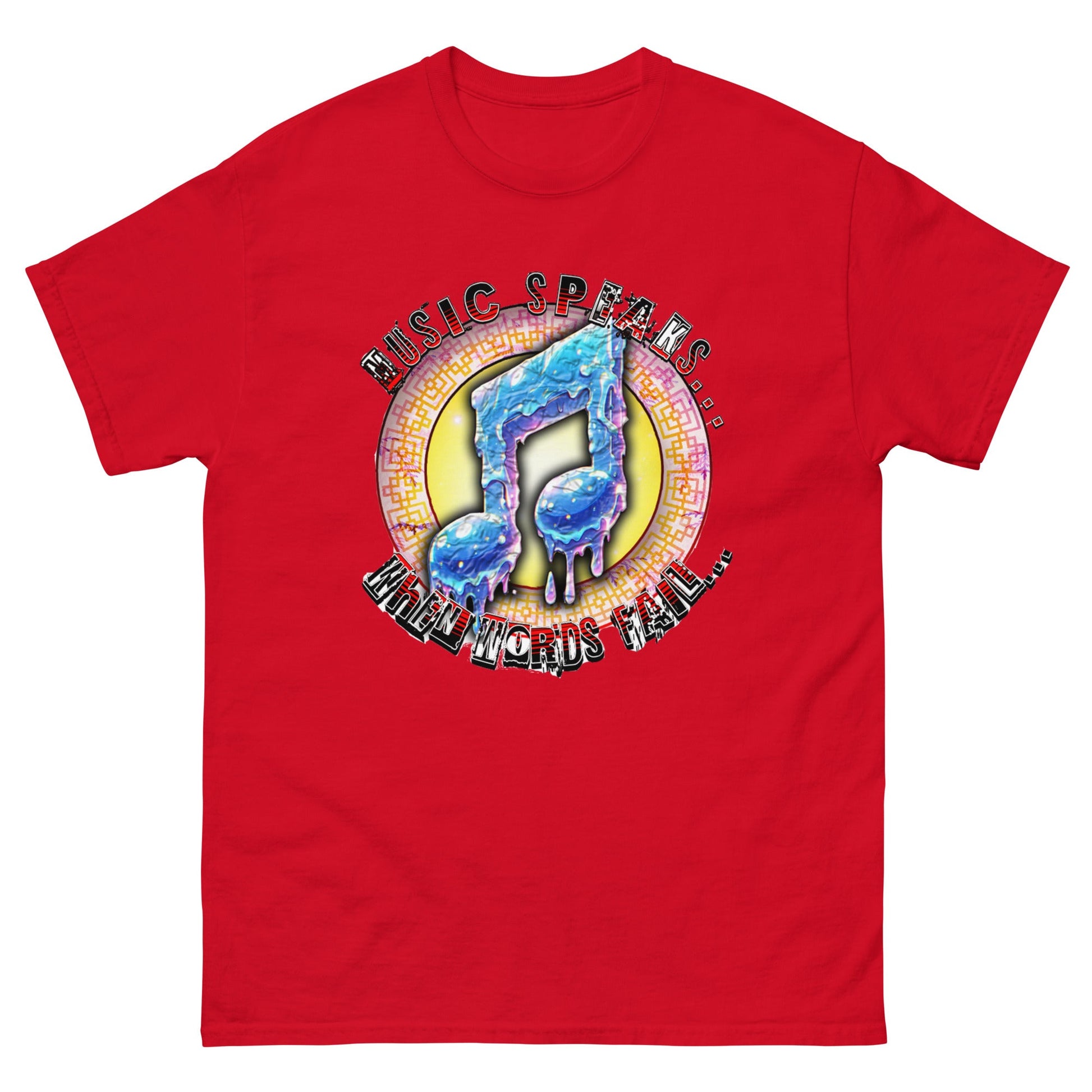 MUSIC SPEAKS WHEN WORDS FAIL Men's classic tee - Elevaleaf -