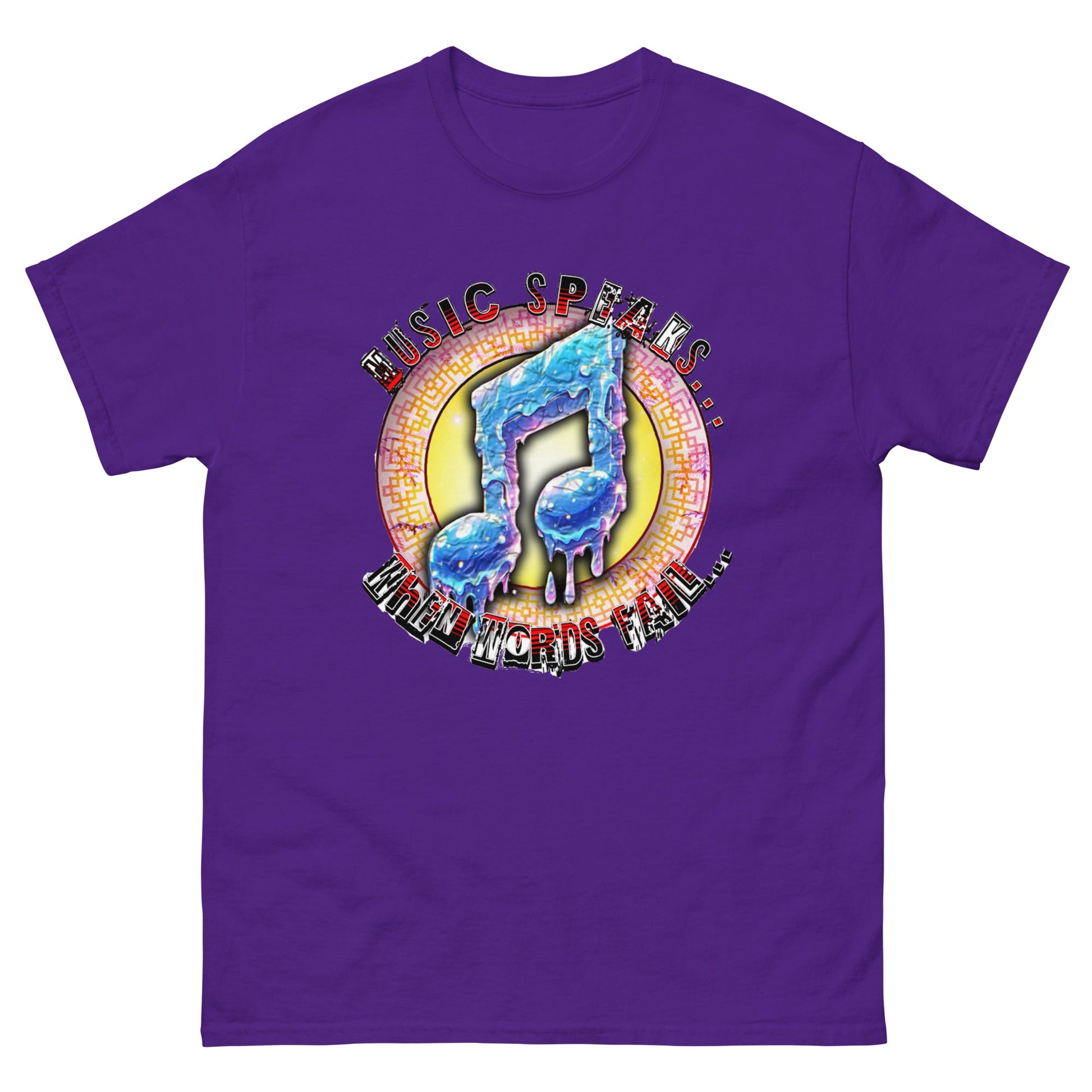 MUSIC SPEAKS WHEN WORDS FAIL Men's classic tee - Elevaleaf -